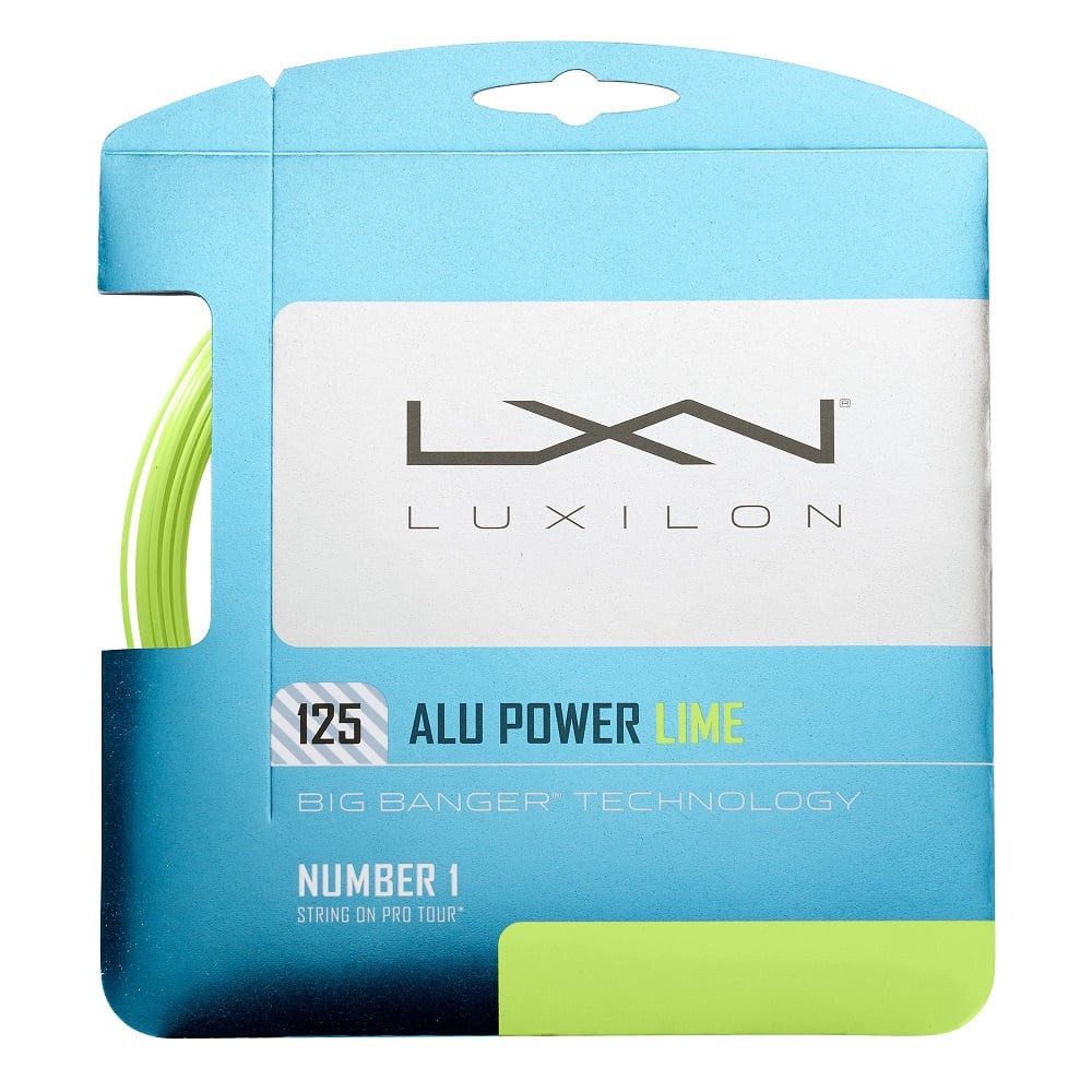 Luxilon Tennissaite Alu Power LE 1.25 (Haltbarkeit+Power) limegrün 12m Set, Saitendicke: 1.25