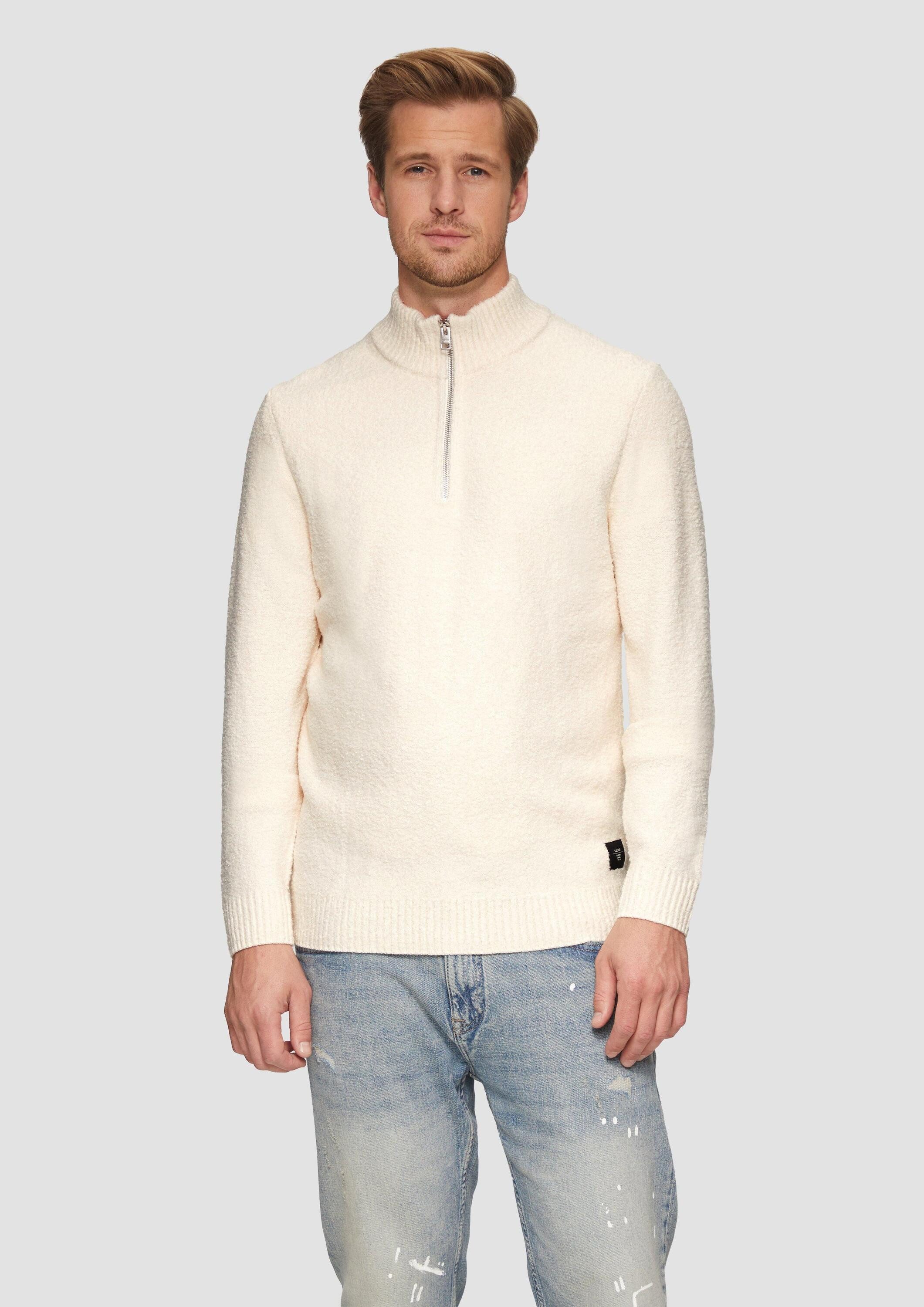 s.Oliver Longpullover Strickpullover Pullover mit Troyer-Kragen günstig online kaufen