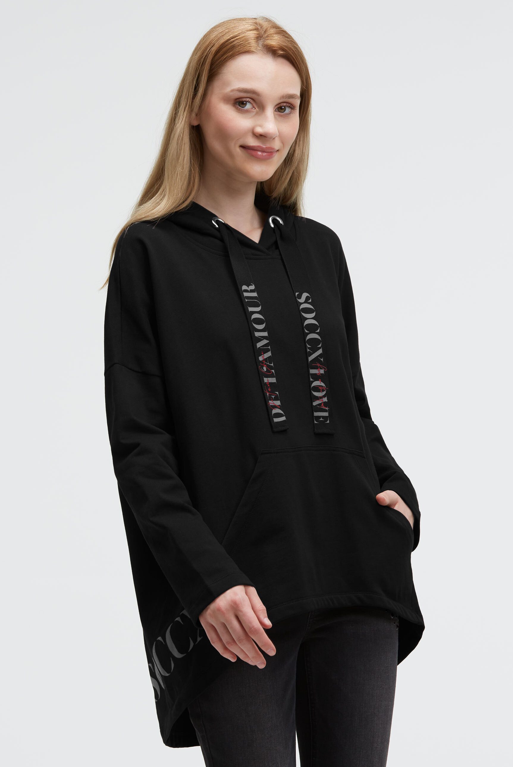 SOCCX Kapuzensweatshirt mit verlängertem Saum hinten günstig online kaufen