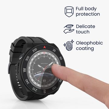kwmobile Smartwatch-Hülle 2x Hülle für Huawei WATCH Ultimate, Fullbody Fitnesstracker Glas Cover Case Schutzhülle Set