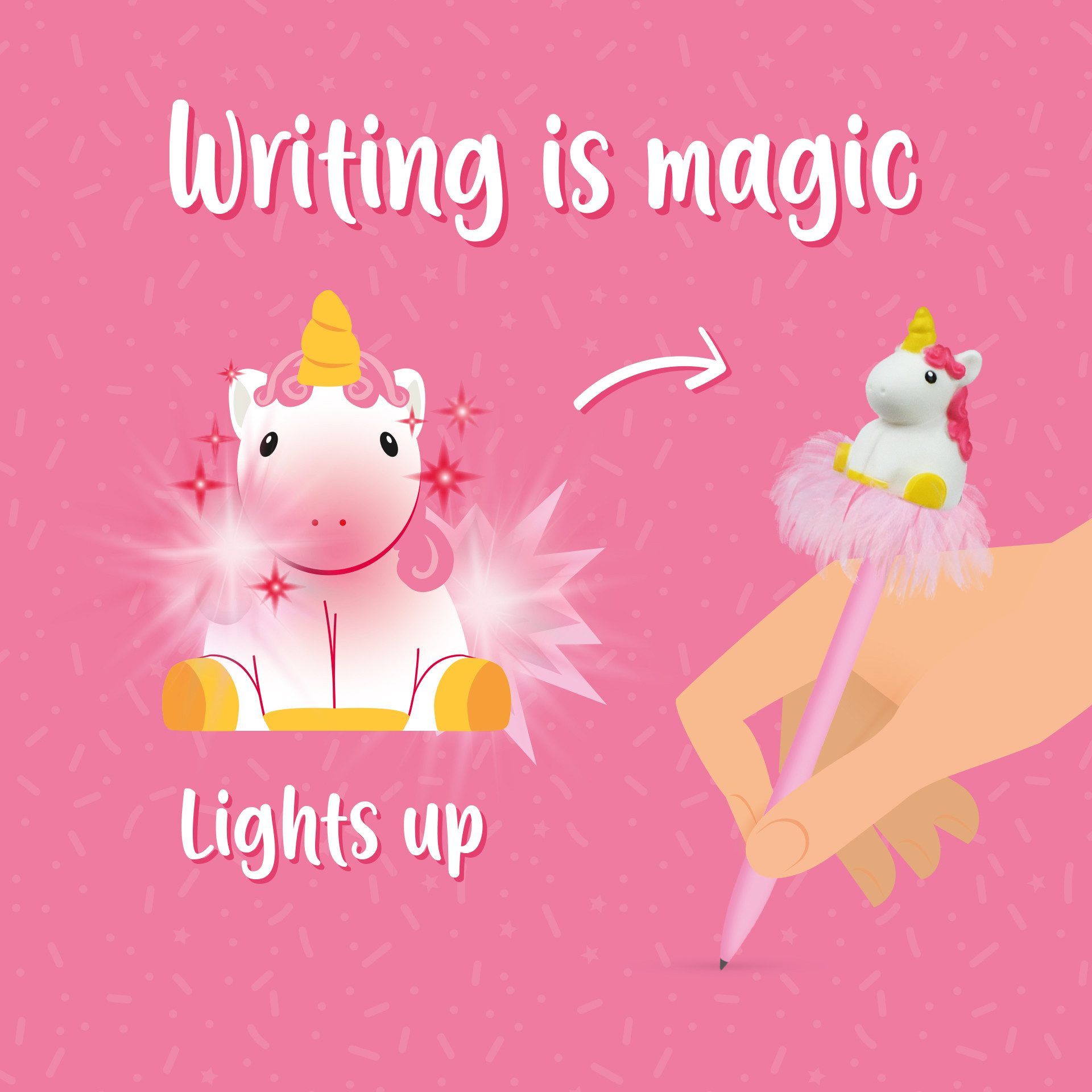 Legami Kugelschreiber Legami Leuchtender Kugelschreiber Writing is Magic Unicorn Einhorn
