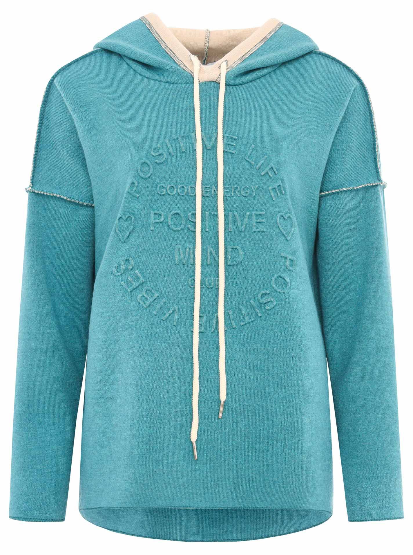 Zwillingsherz Hoodie "Positive Mind" Kapuze, 3/4 günstig online kaufen
