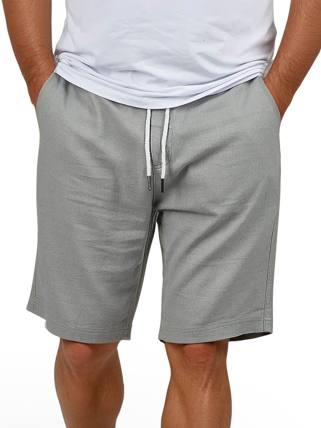 riverso Чиносы Herren Freizeitshorts RIVOliver Regular Fit Leinenshort mit Zugbandverschluss