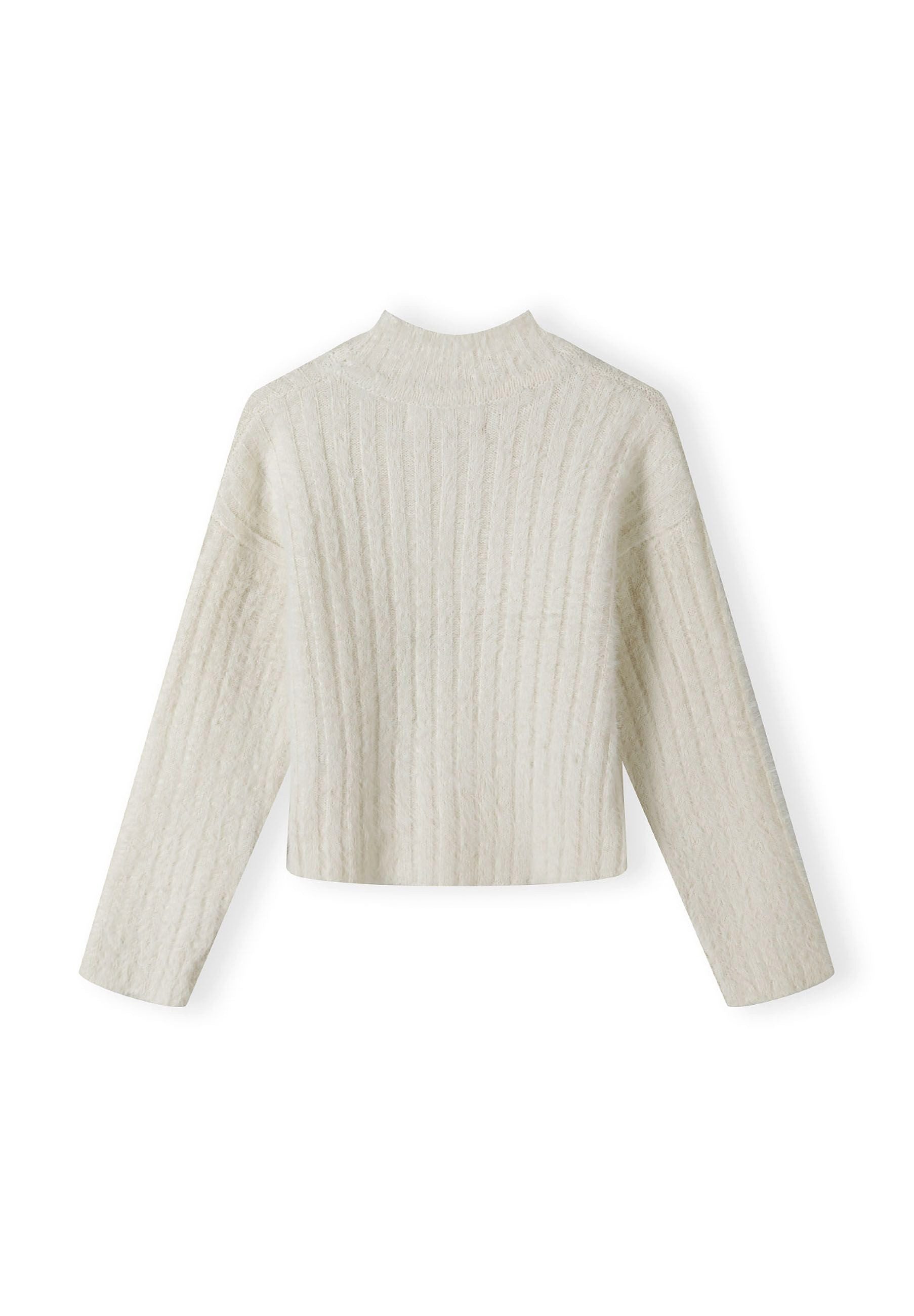 MINOTI Stehkragenpullover für Mädchen in Flauschoptik Rippenstruktur – Bild 3 von 4