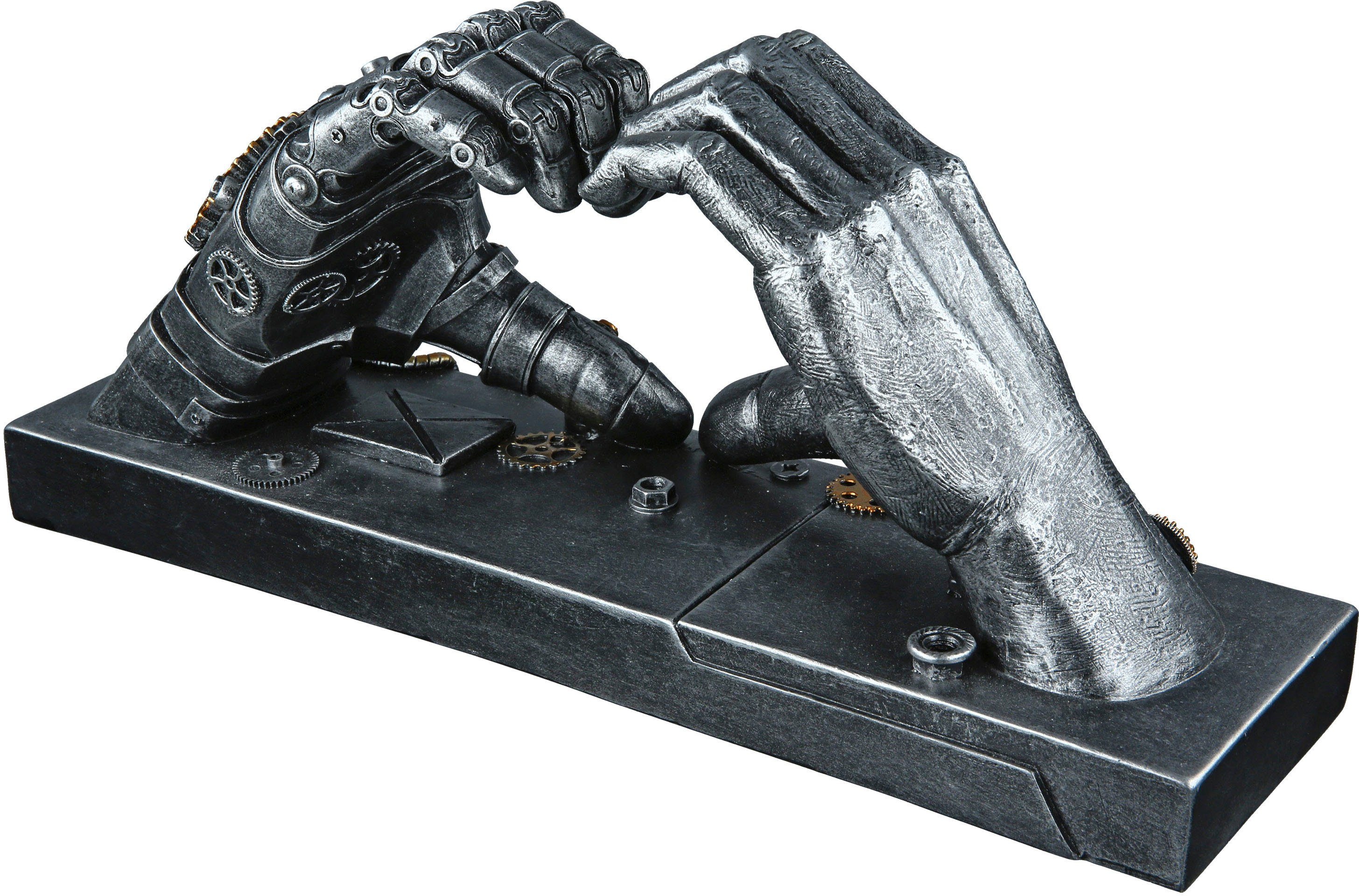 Casablanca by Gilde Dekofigur Skulptur Steampunk Hand, silber (1 St), silberfarben
