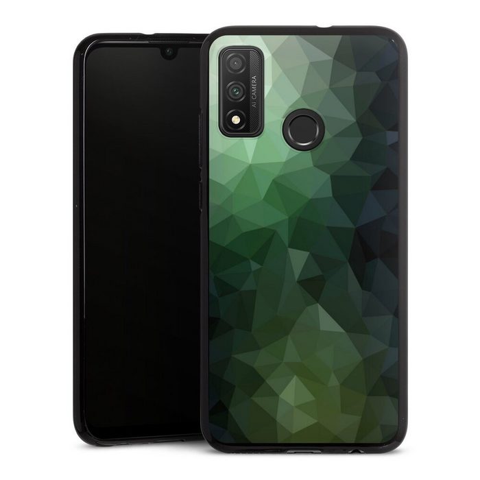 DeinDesign Handyhülle Tarnmuster Mosaik Geometric Polygonal Mosaic Green Huawei P Smart (2020) Silikon Hülle Bumper Case Handy Schutzhülle