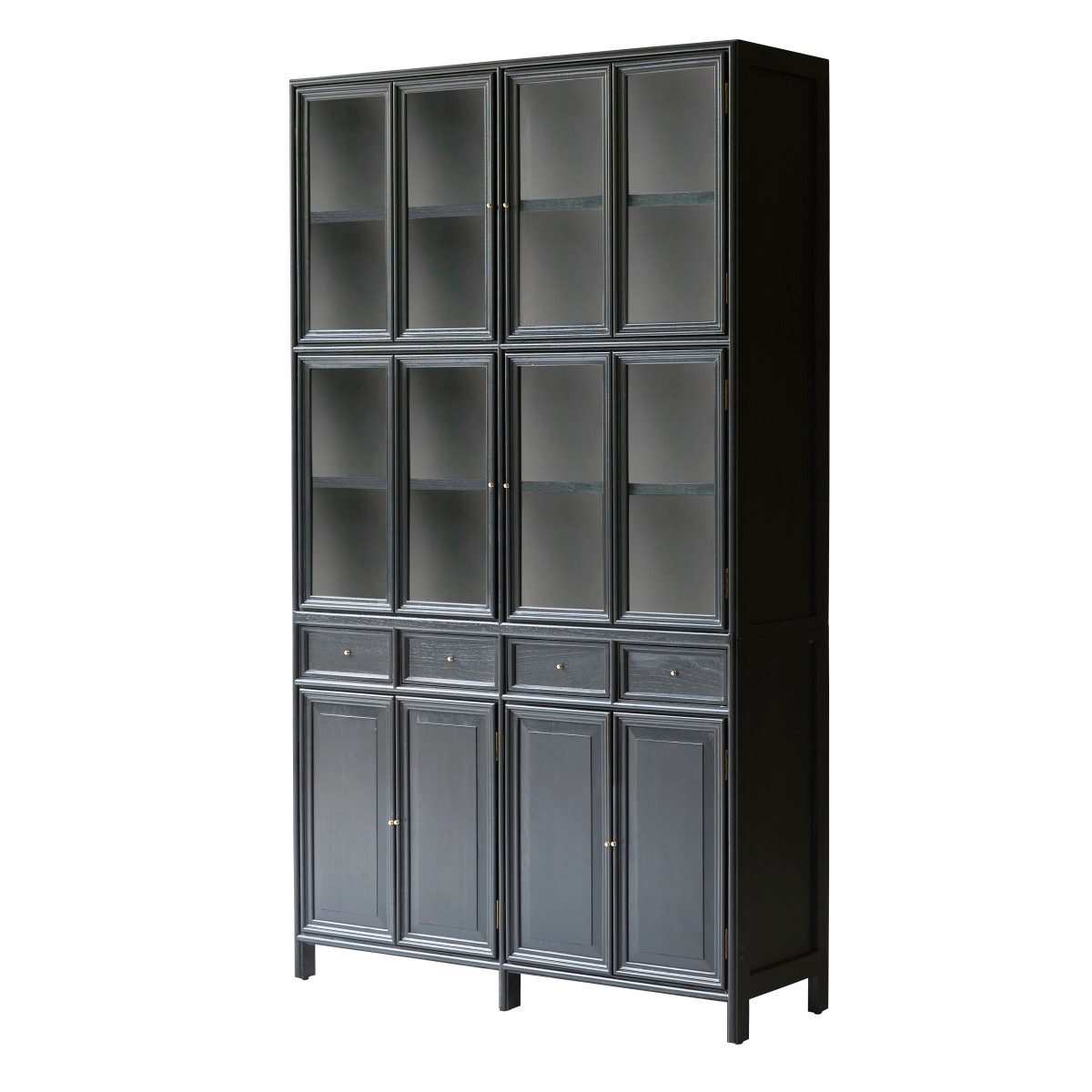Tikamoon Buffet Geschirrschrank aus Mindi schwarz 120 cm hoch Buffet Geschirr Esszimme