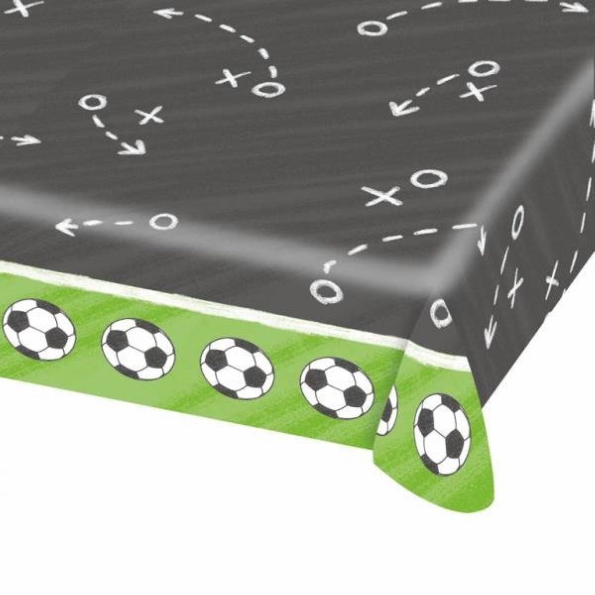 Amscan Tischdecke Wasserfeste Fußball-Papierdecke 120x180 cm für Kinder.