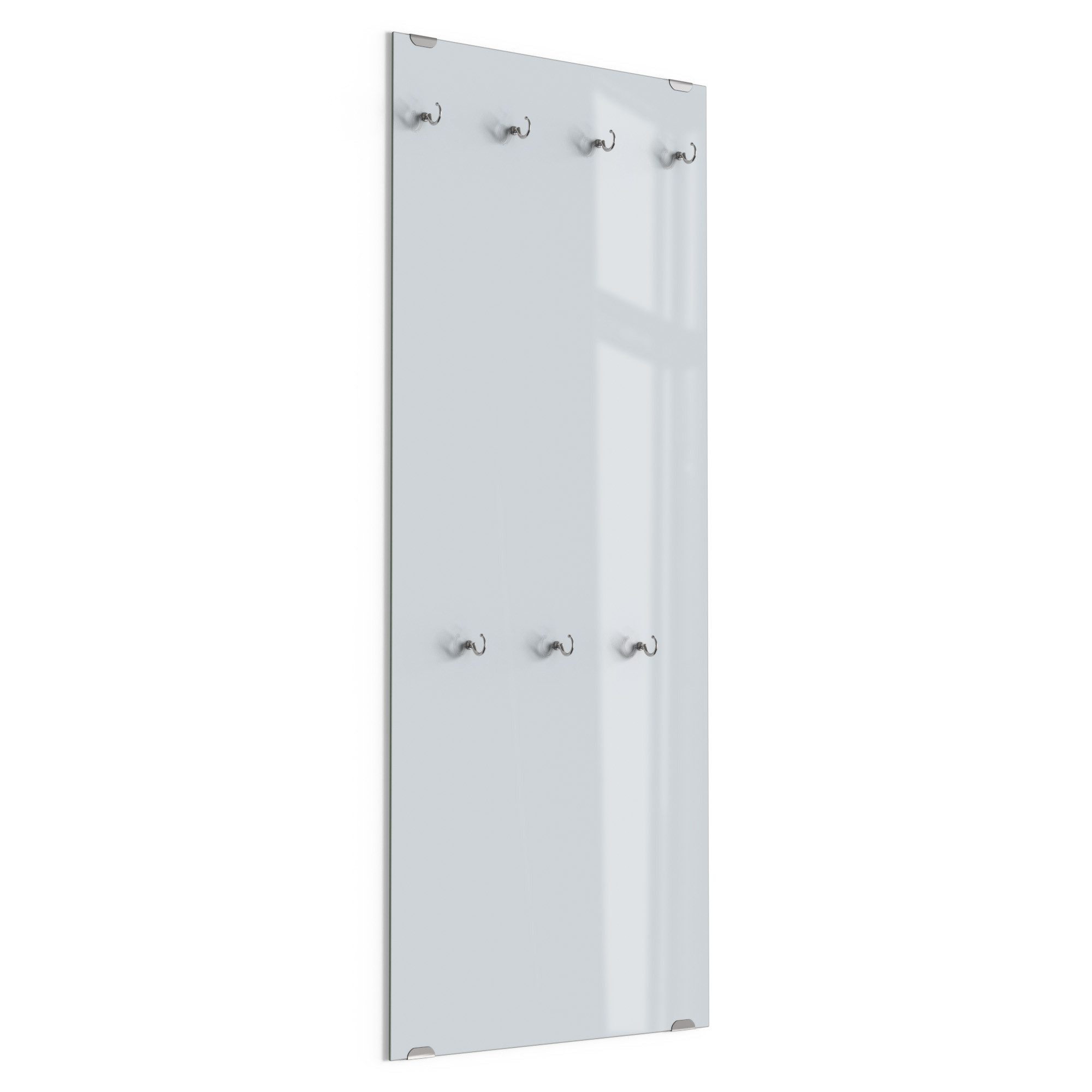 DEQORI Kleiderhaken 'Unifarben - Hellgrau', Glas Garderobe hängend Flur Jackenhalter modern Wandgarderobe Haken