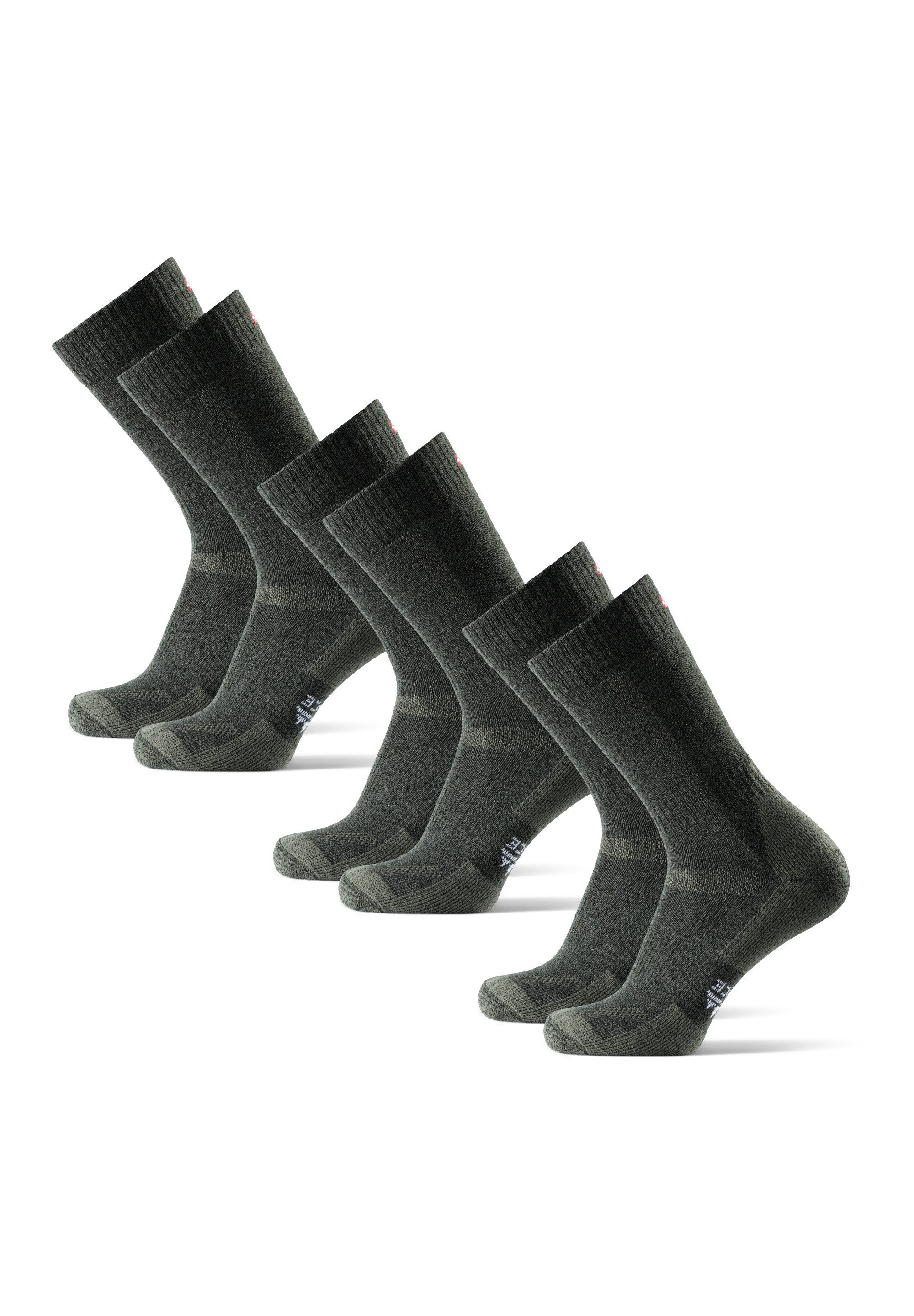 DANISH ENDURANCE Basicsocken Classic Hiking Crew (3-Paar) Anti Blasen Socken zum Wandern, für Herren, Damen & Kinder