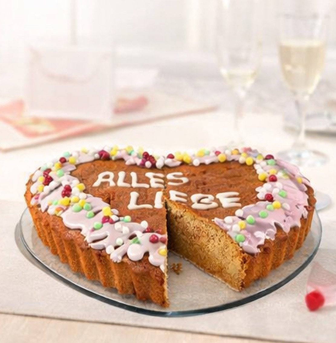 Kaiser24 Backform Herz Backform Silikon mit Glasboden – Liebevoll backen & servieren