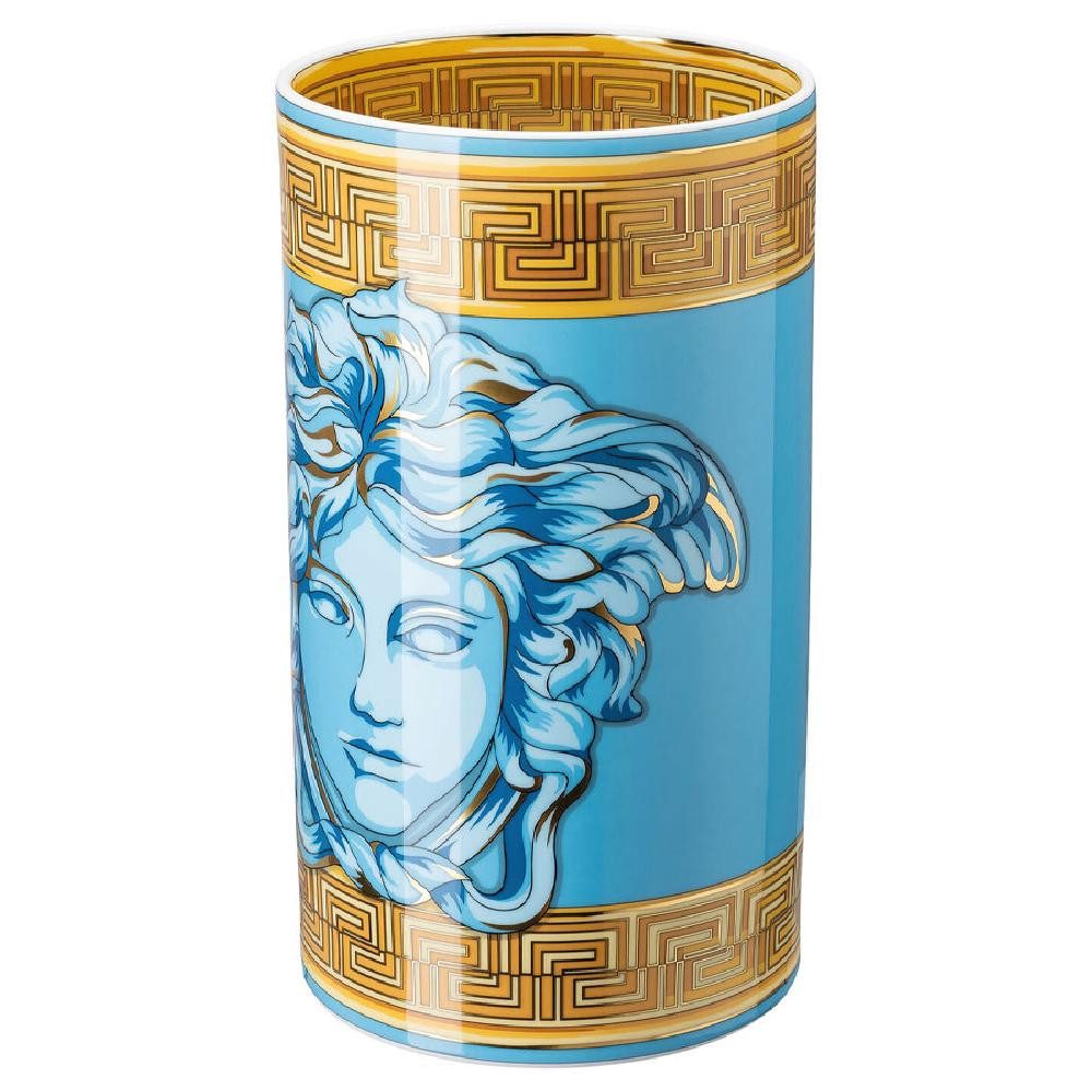 Versace Dekovase by Rosenthal Vase Medusa Amplified Blue Coin (30cm)