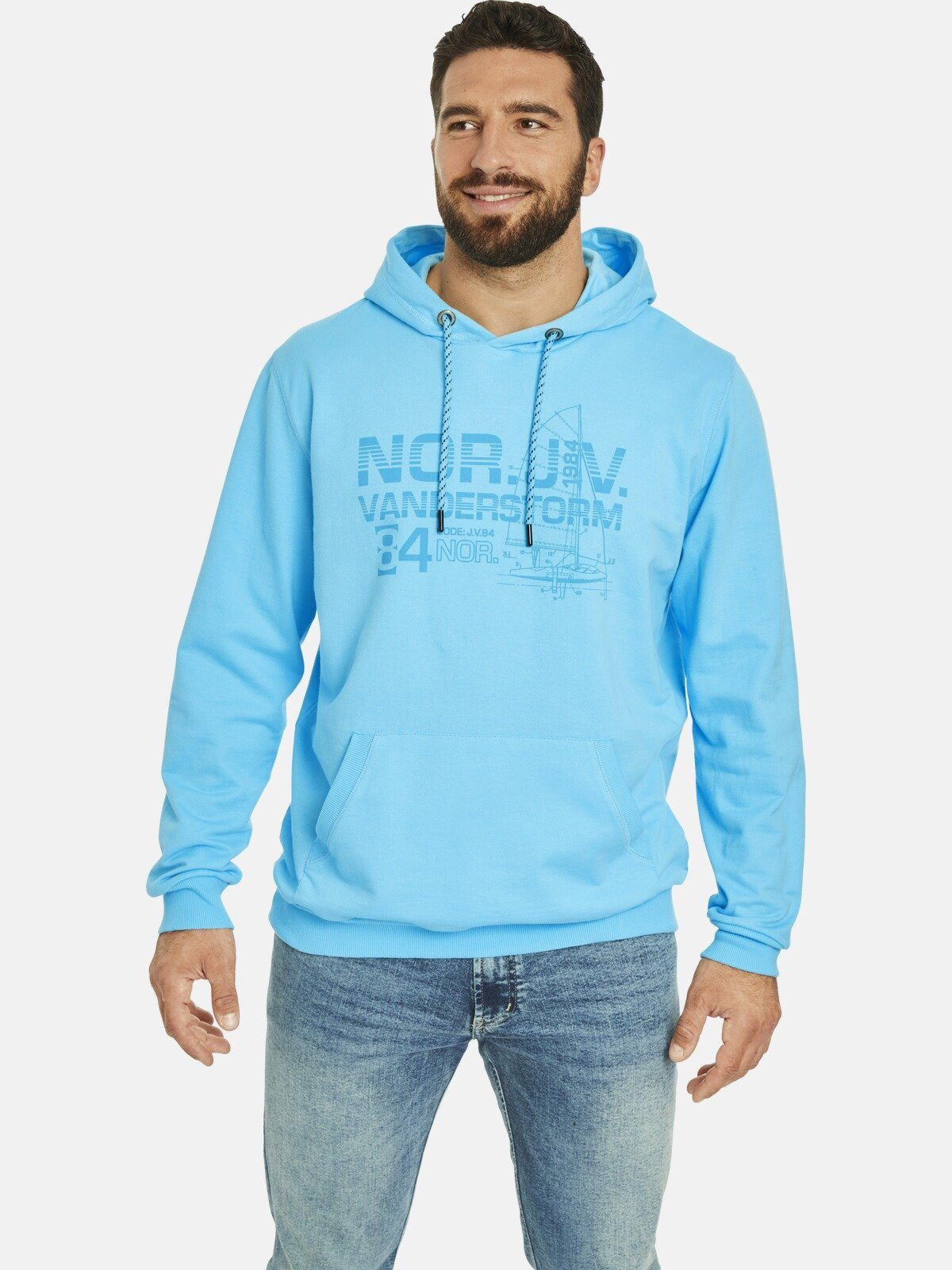 Jan Vanderstorm Kapuzensweatshirt JEPPE mit bedruckter günstig online kaufen