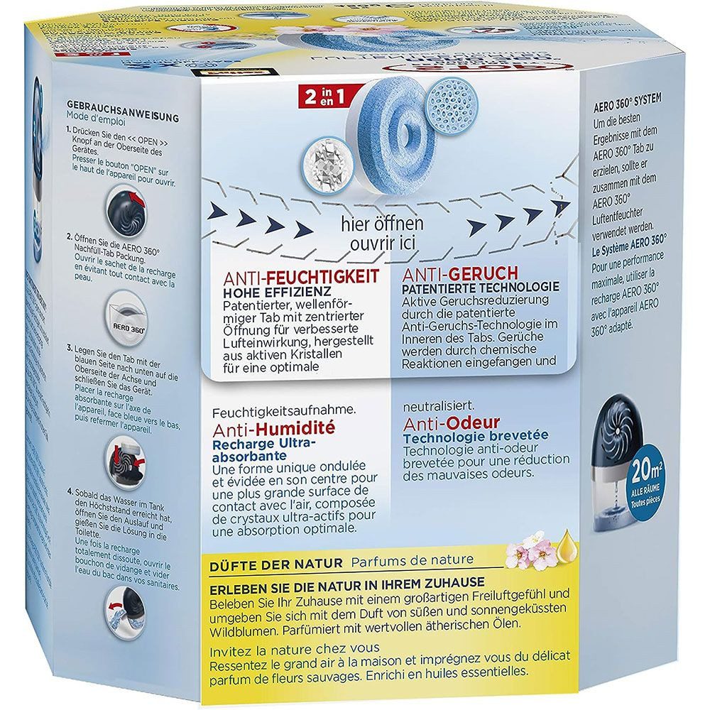 Pattex Luftbefeuchter Pattex AERO 360° Luftentfeuchter Wildblumenwiese Tabs günstig online kaufen