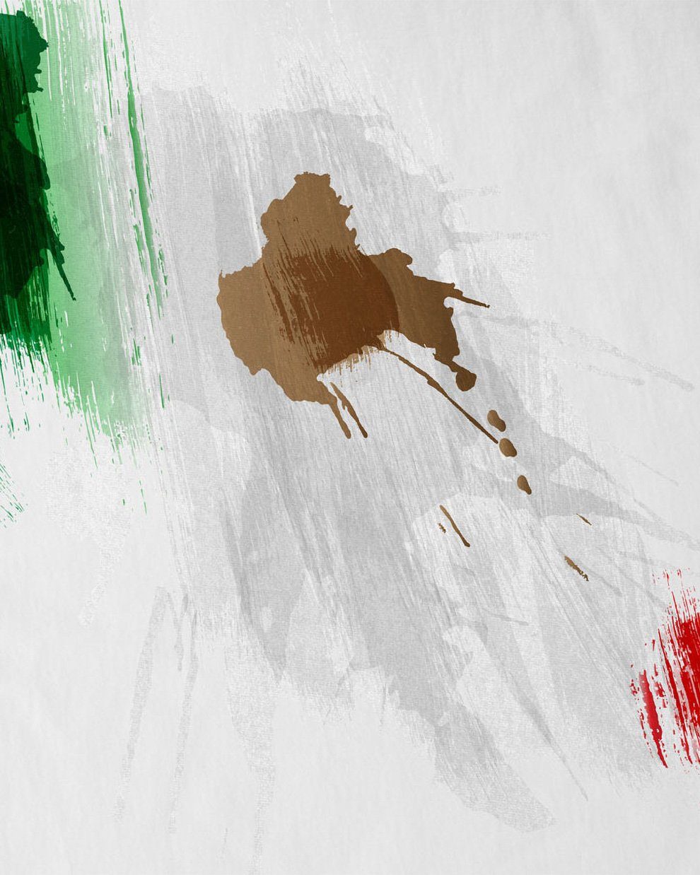 Mexico weiß Print-Shirt Mexiko style3 Fahne WM Fußball EM Herren Sport T-Shirt Flagge