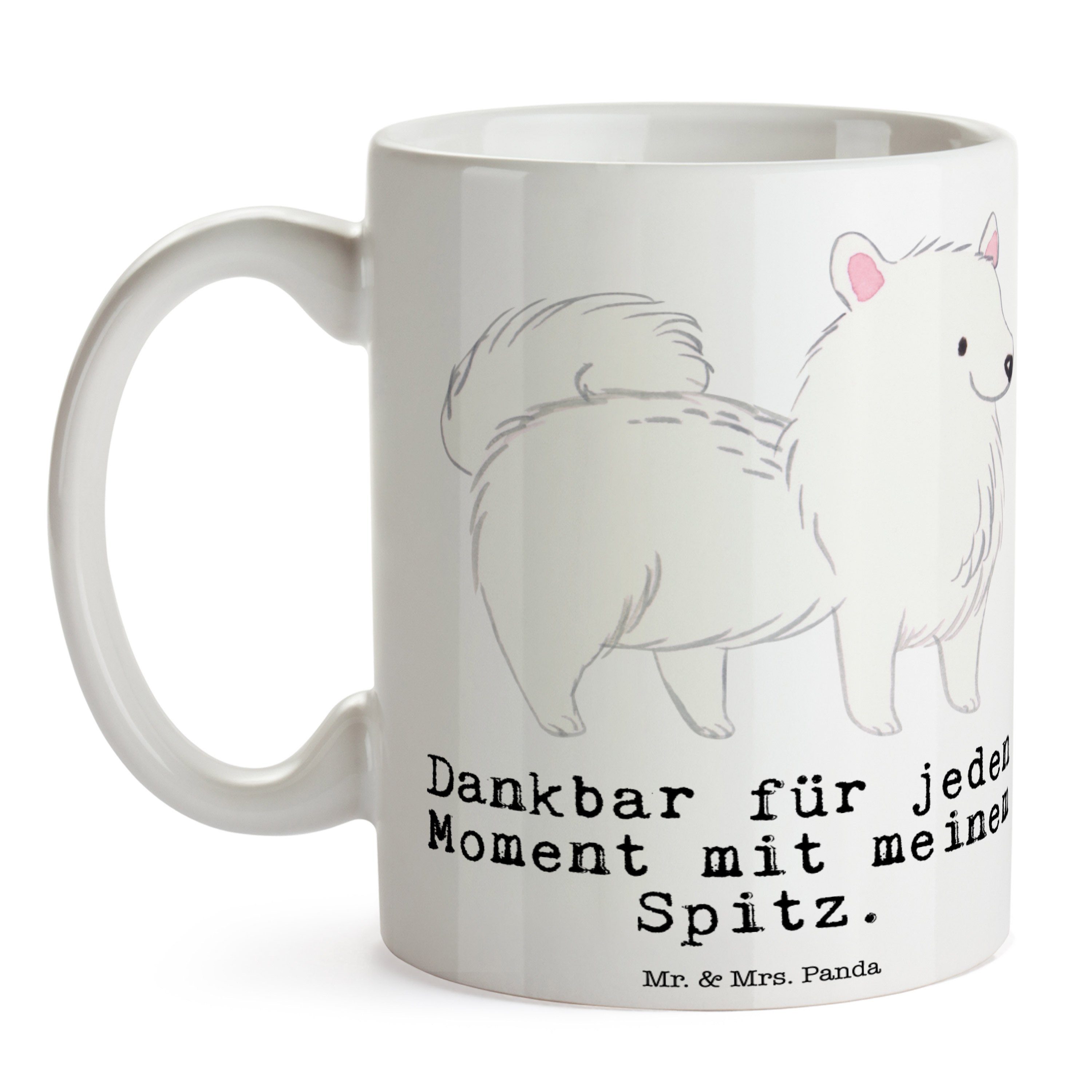 Hundebesitzer, Mrs. Keramik Weiß Panda Tasse Spitz Becher, Geschenk, Mr. Sprüche, - - Moment & Tasse