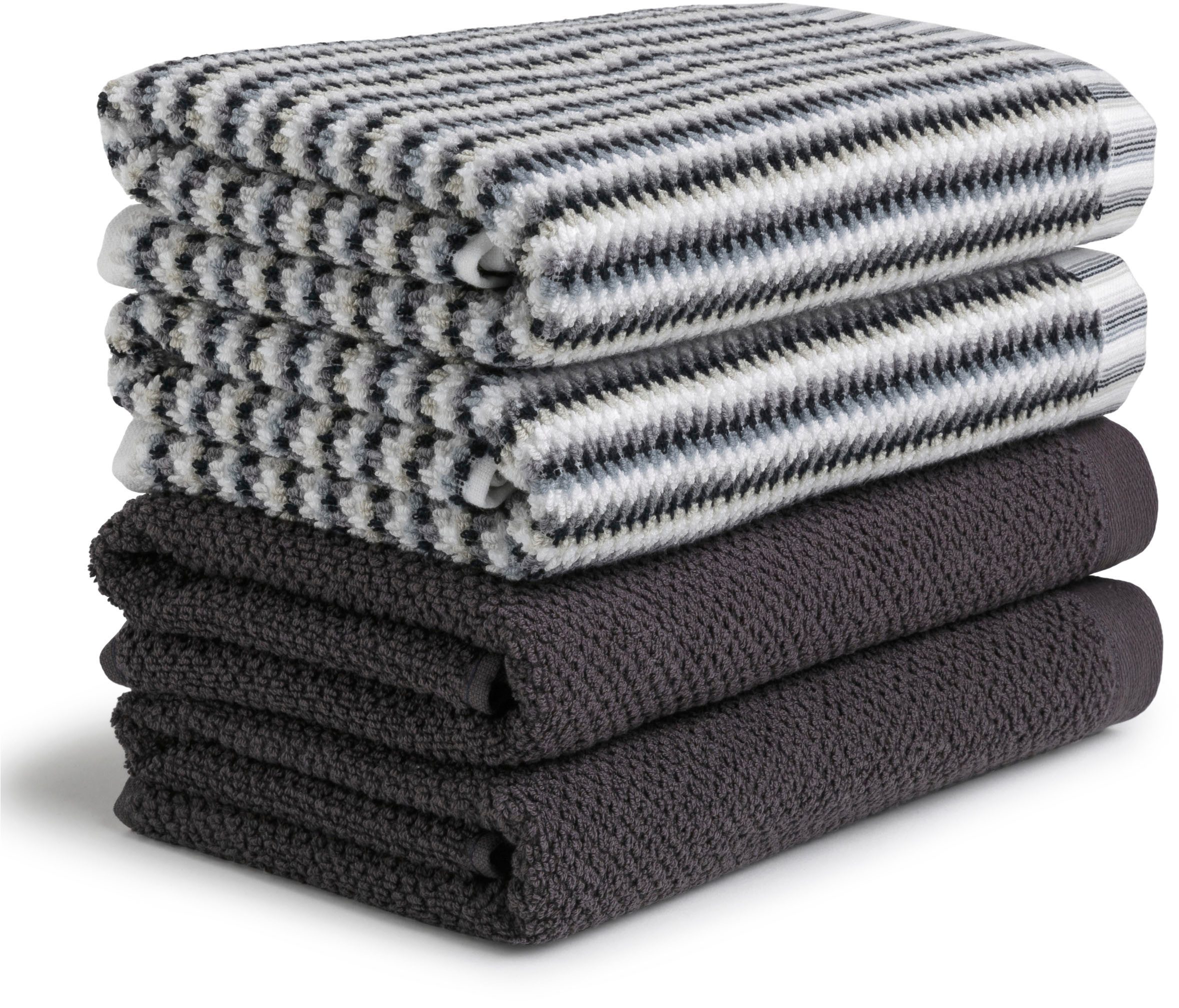 Möve Handtuch Set Bliss Handtuch Set, Walkfrottier (Set, 4-St), Perlstruktur mit leichtem Massageeffekt