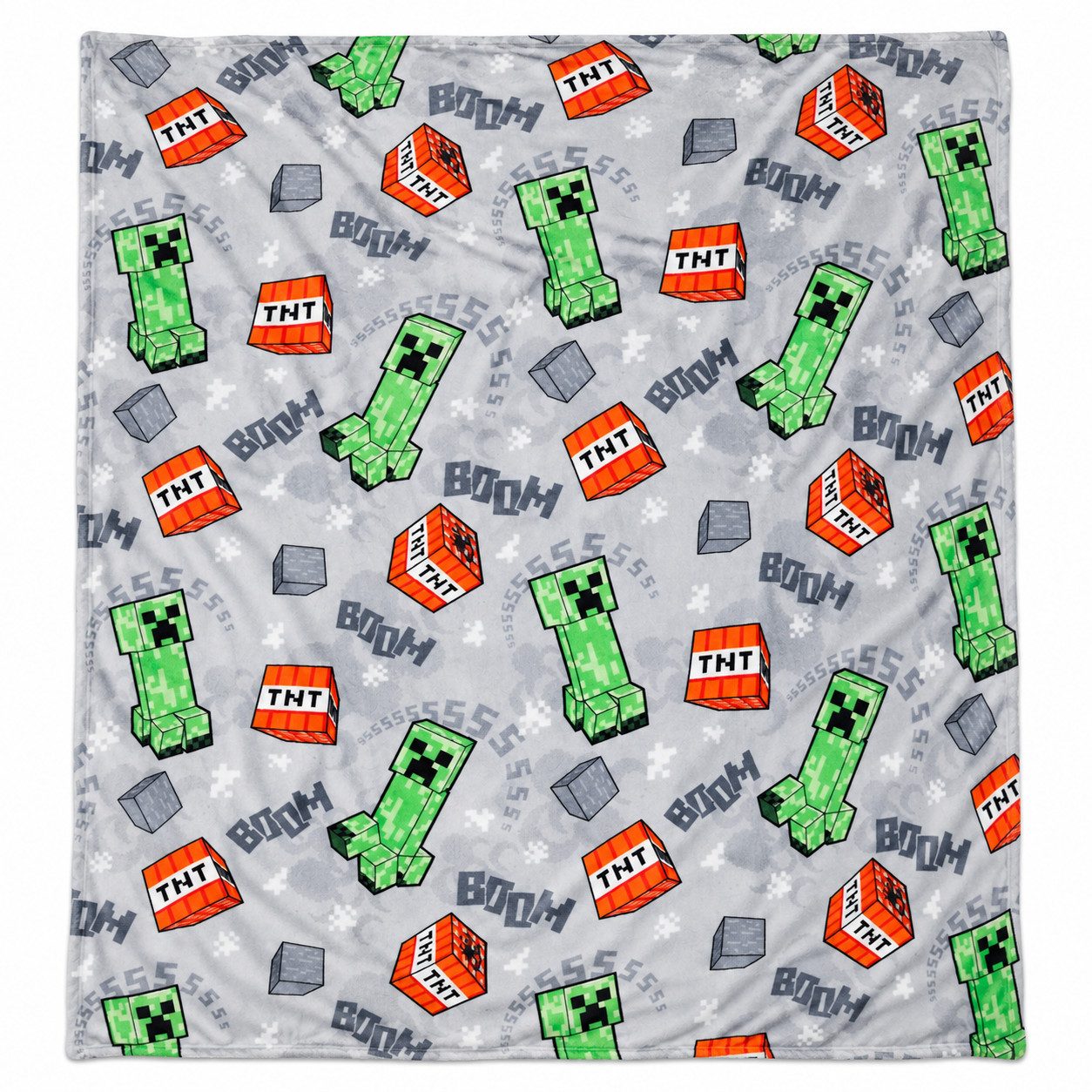Wohndecke Minecraft Creeper Flanell Fleecedecke Kuscheldecke 180x200 cm, Minecraft