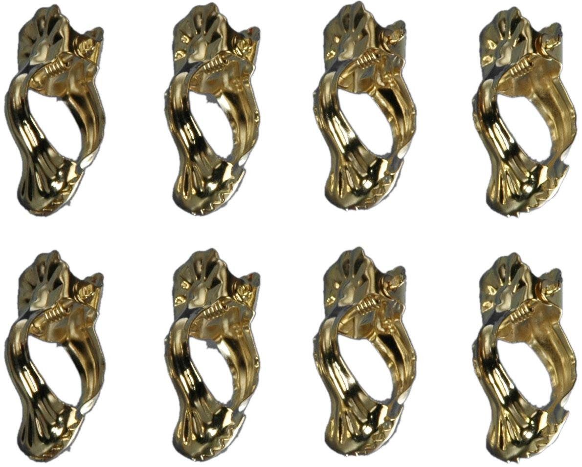 Liedeco Dekoklammer, Gardinenstangen, (Packung, 8-St), für Gardinenstangen Ø 12 mm