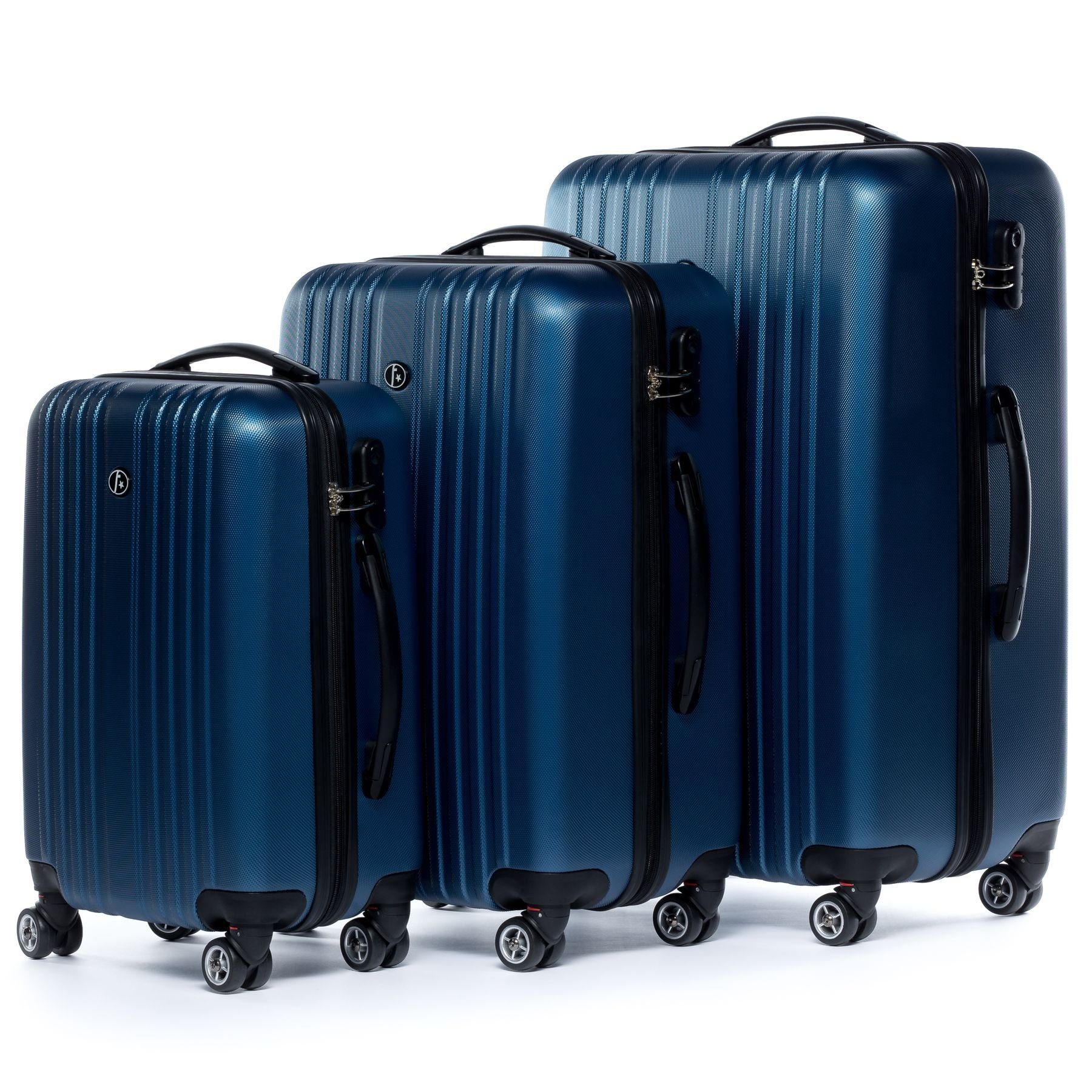 Koffer Kofferset Premium Rollen, teilig 3 Reisekoffer Toulouse, Hartschale Rollkoffer 3er Set, 4 Trolley FERGÉ