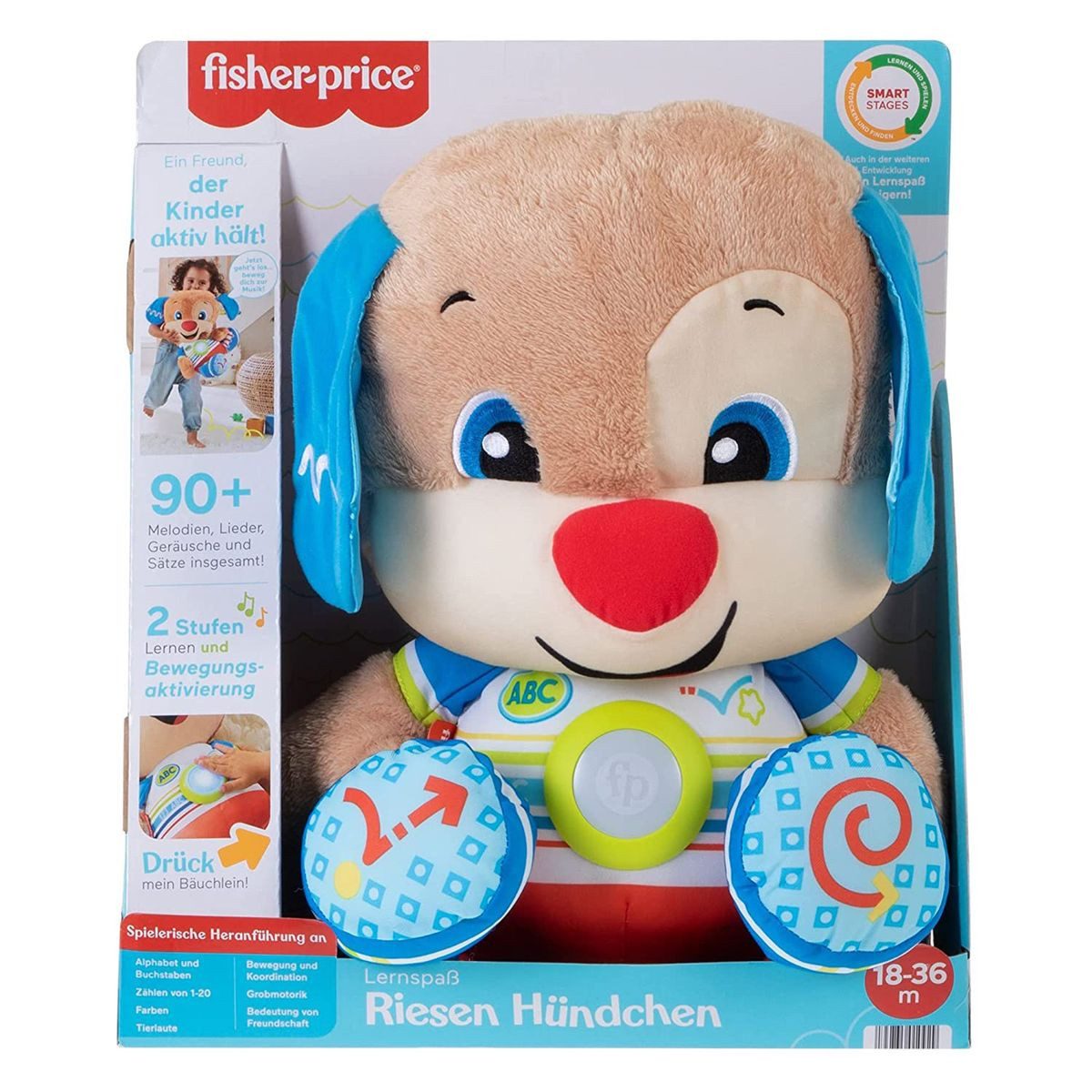 Mattel® Plüschfigur Mattel HCJ15 - Fisher-Price - Lernspaß Riesen-Hündchen 40cm + Licht