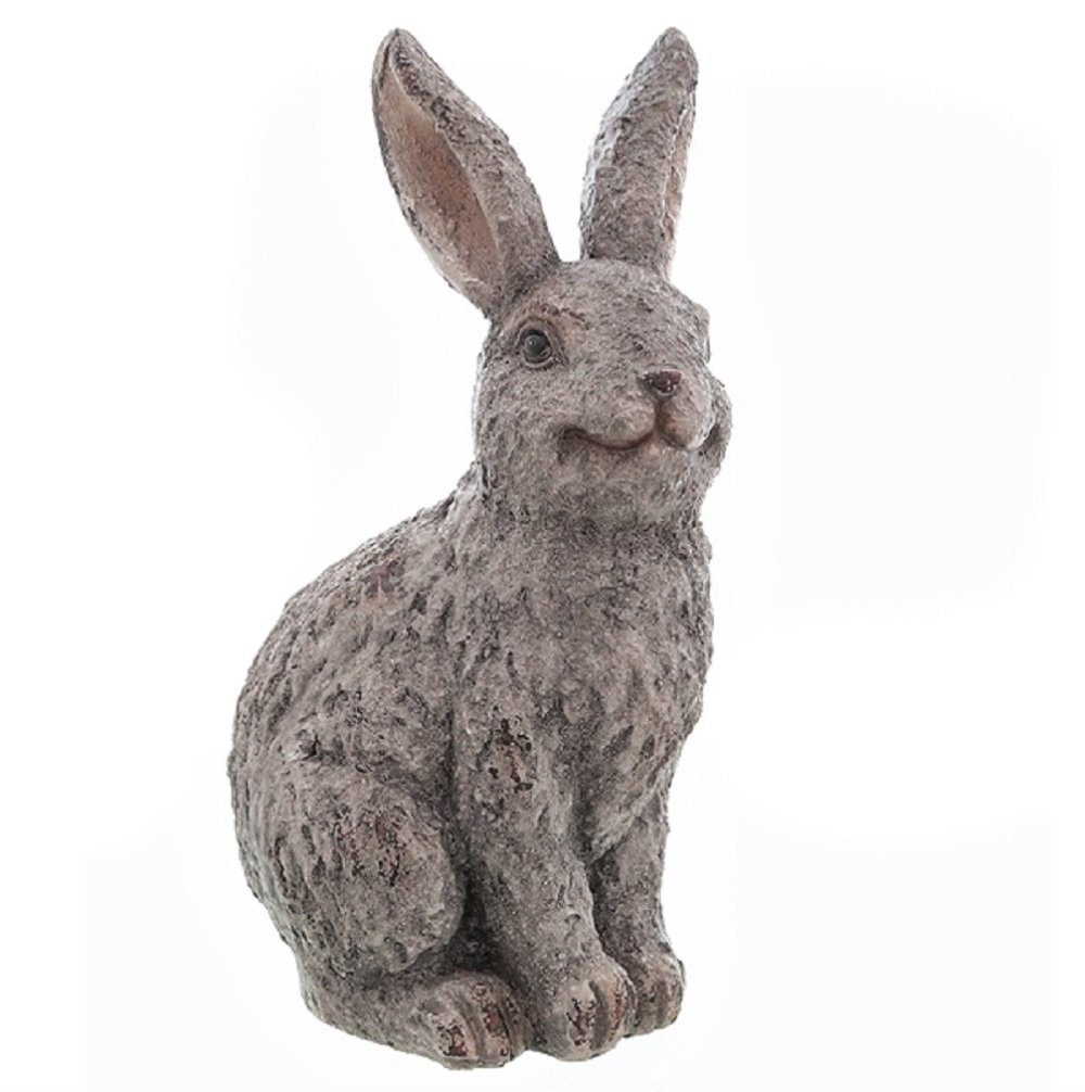 Linoows Dekoobjekt Garten Figur Hase, Skulptur Häschen, Osterhase, Hase, Garten Skulptur aus Kunststein