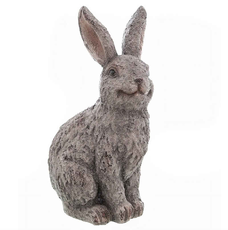 Linoows Dekoobjekt Garten Figur Hase, Skulptur Häschen, Osterhase, Hase, Garten Skulptur aus Kunststein