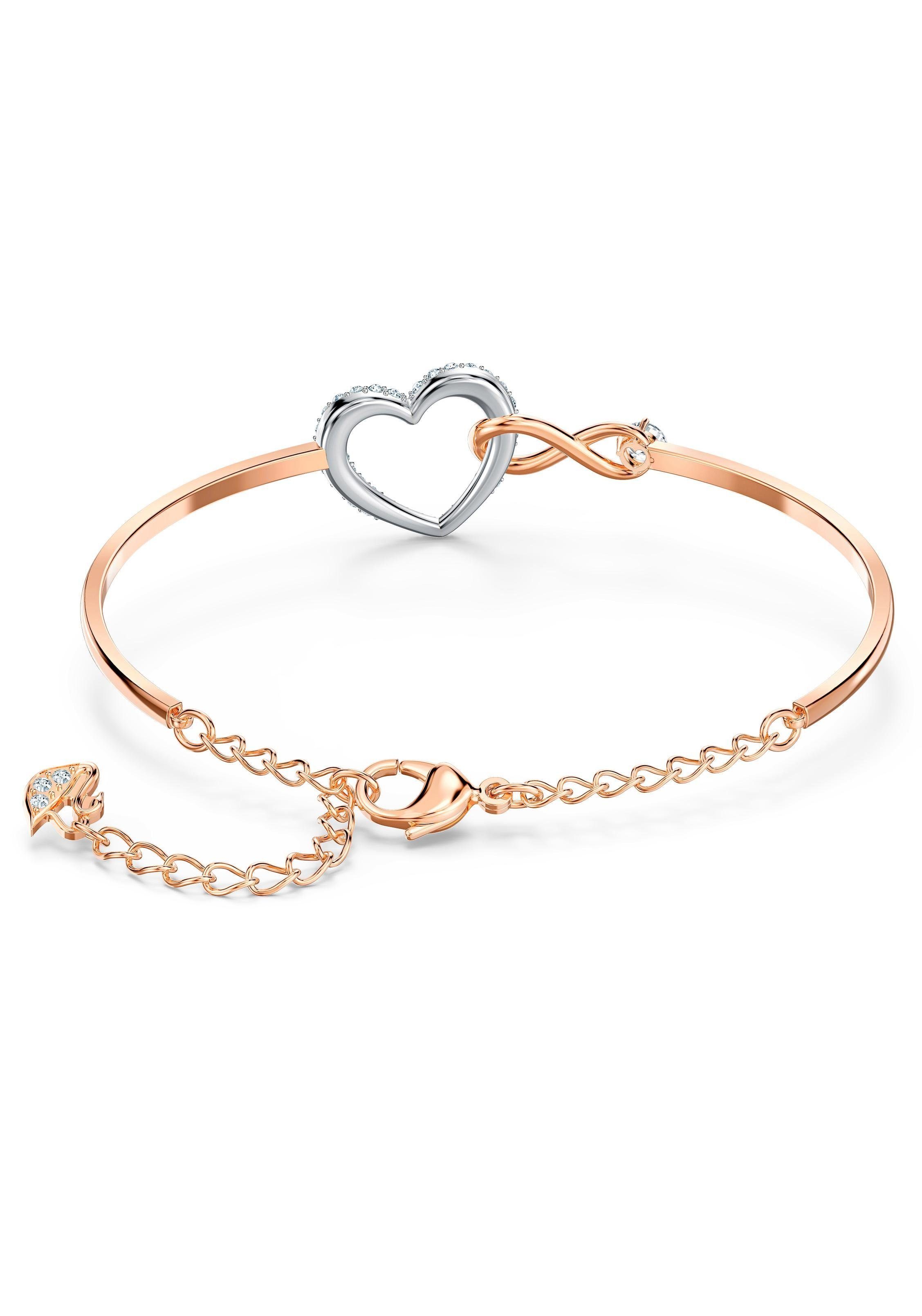 Swarovski Armreif Herz/Unendlichkeitsschleife, mit Swarovski® Kristall