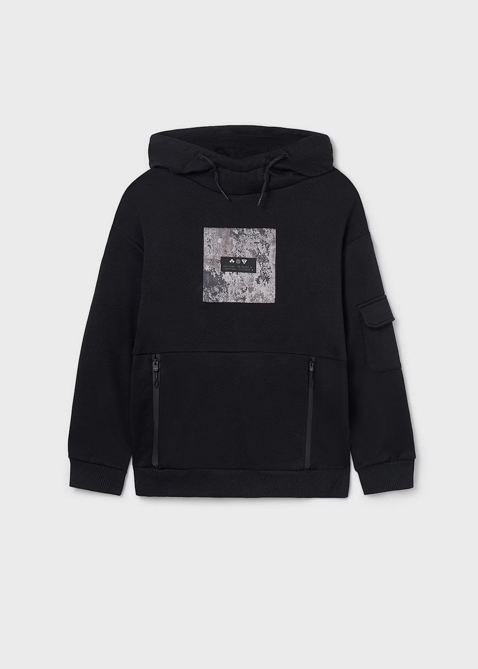 Kapuzensweatshirt Teenager Jungen Sweatshirt mit Kapuze in schwarz (740382)