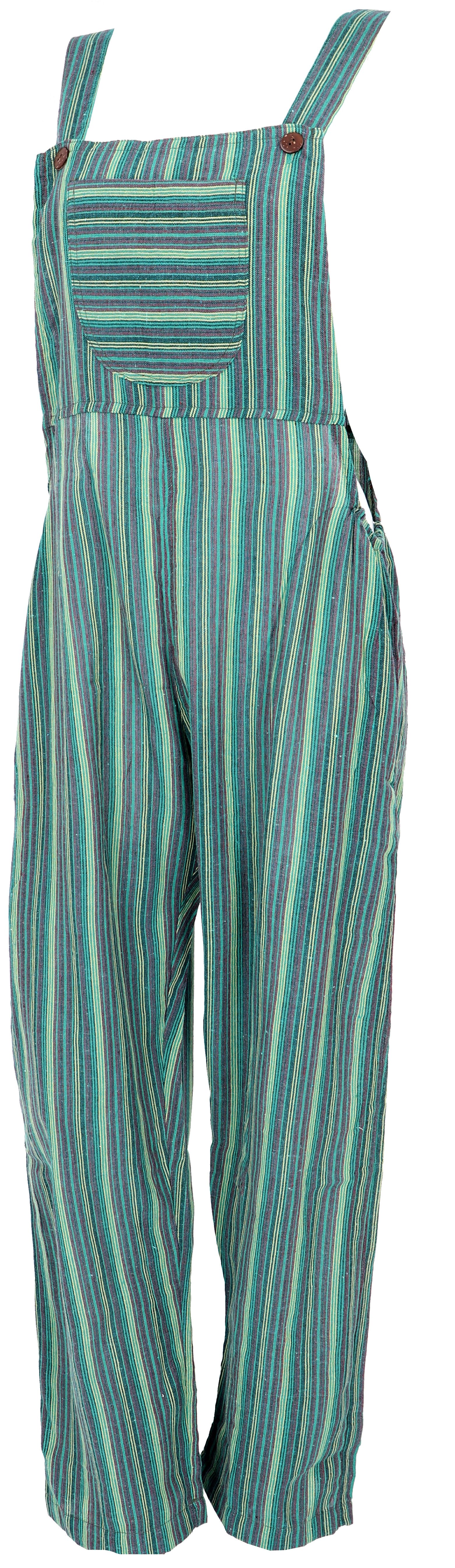 Guru-Shop Relaxhose Luftige Latzhose, gestreifter Ethno Style Boho.. alternative Bekleidung – Bild 3 von 5