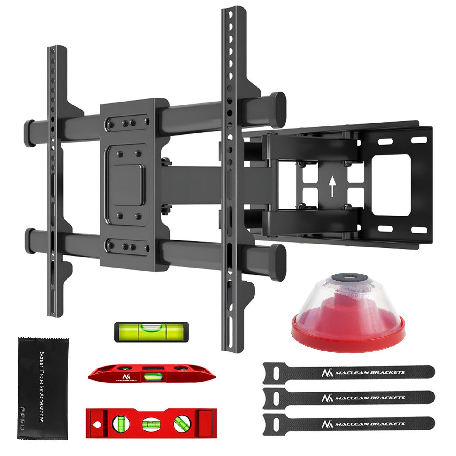 Maclean TV-Wandhalterung MC-789, (bis 85 Zoll, TV-Wandhalterung 32-85'' 60kg einstellbar)