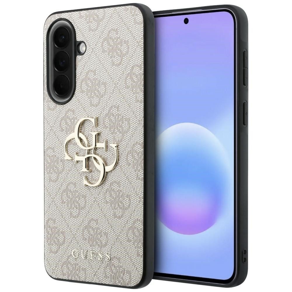 Guess Handyhülle Galaxy A57 Kunstleder rosa Big Logo goldfarbig 6,7 Zoll, Kantenschutz