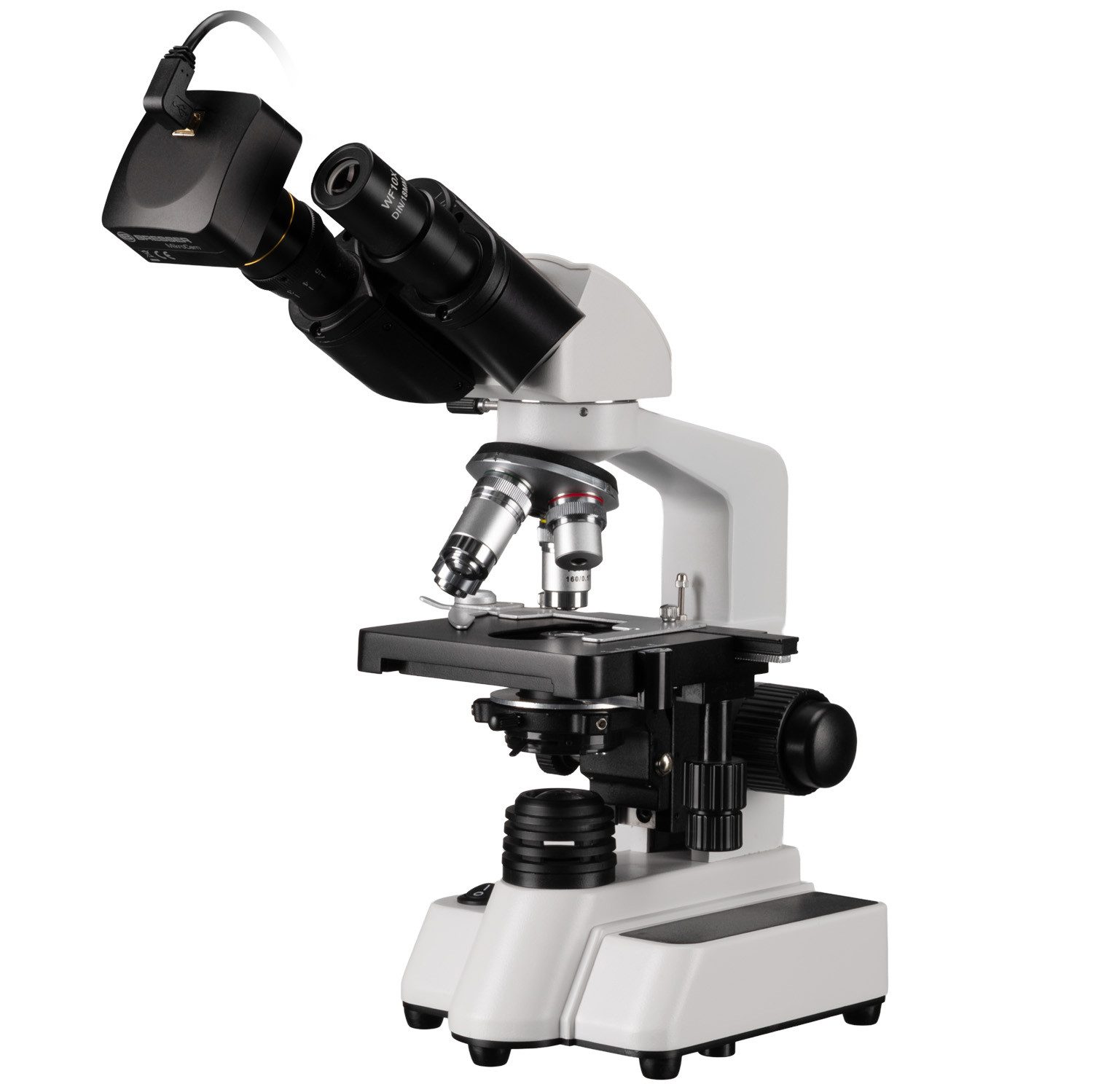 BRESSER BRESSER Researcher Bino Mikroskop mit MikroCam SP 3.1 Mikroskopkamera Auf- und Durchlichtmikroskop