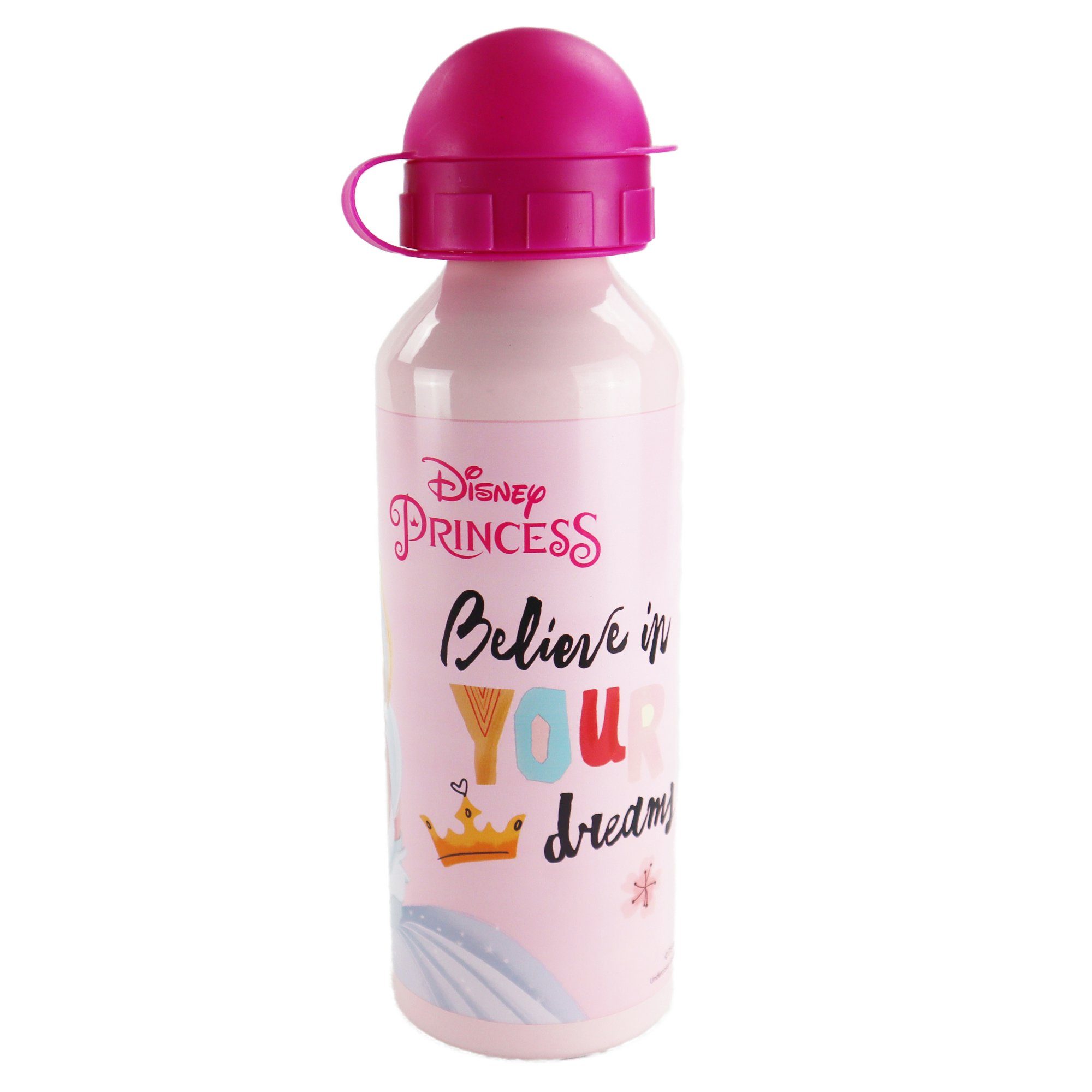 Wasserflasche 520 ml Sportflasche Disney Flasche Alu Prinzessinnen Trinkflasche Disney