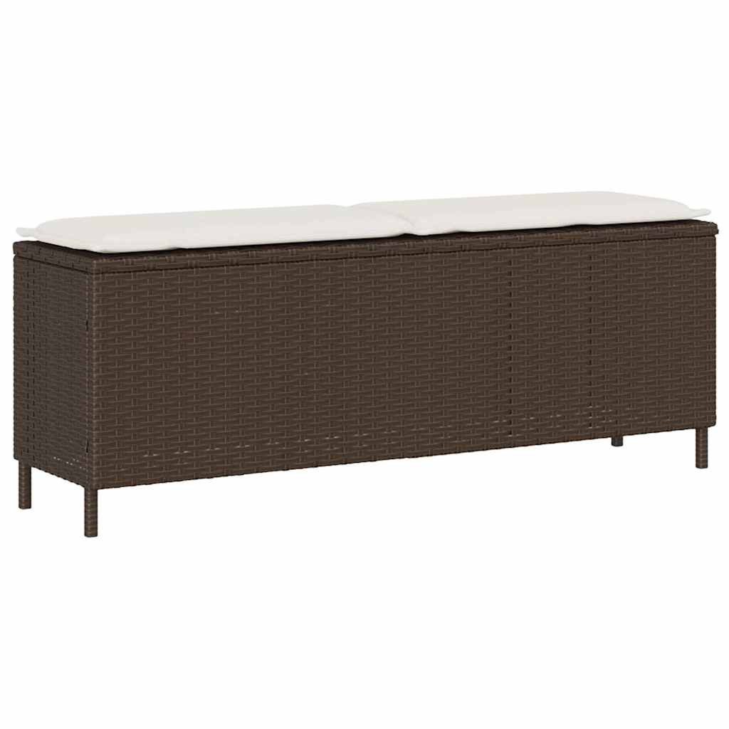 vidaXL Auflagenbox NA Gartentruhe Kissenbox Kissentruhe Auflagenbox mit Kissen Grau 110x3