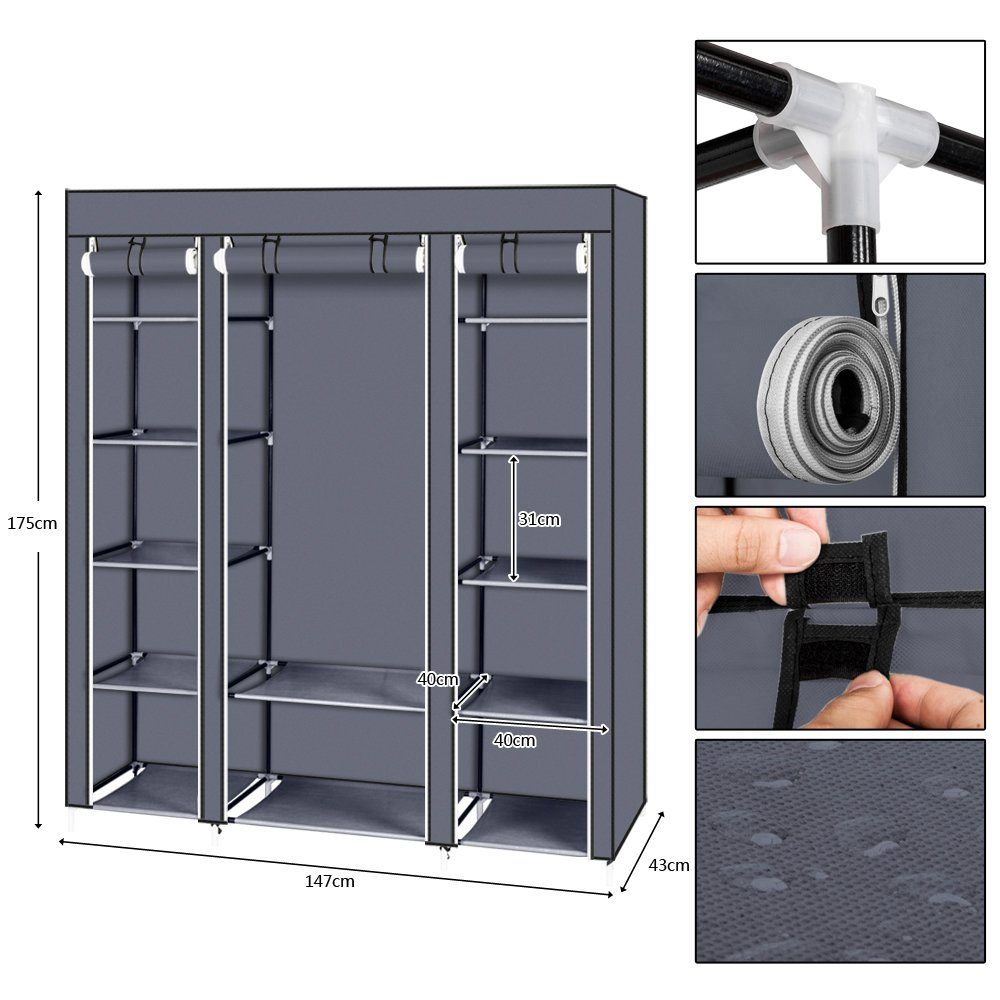 VINGLI Stoffschrank Kleiderschrank, 150 x 45 günstig online kaufen