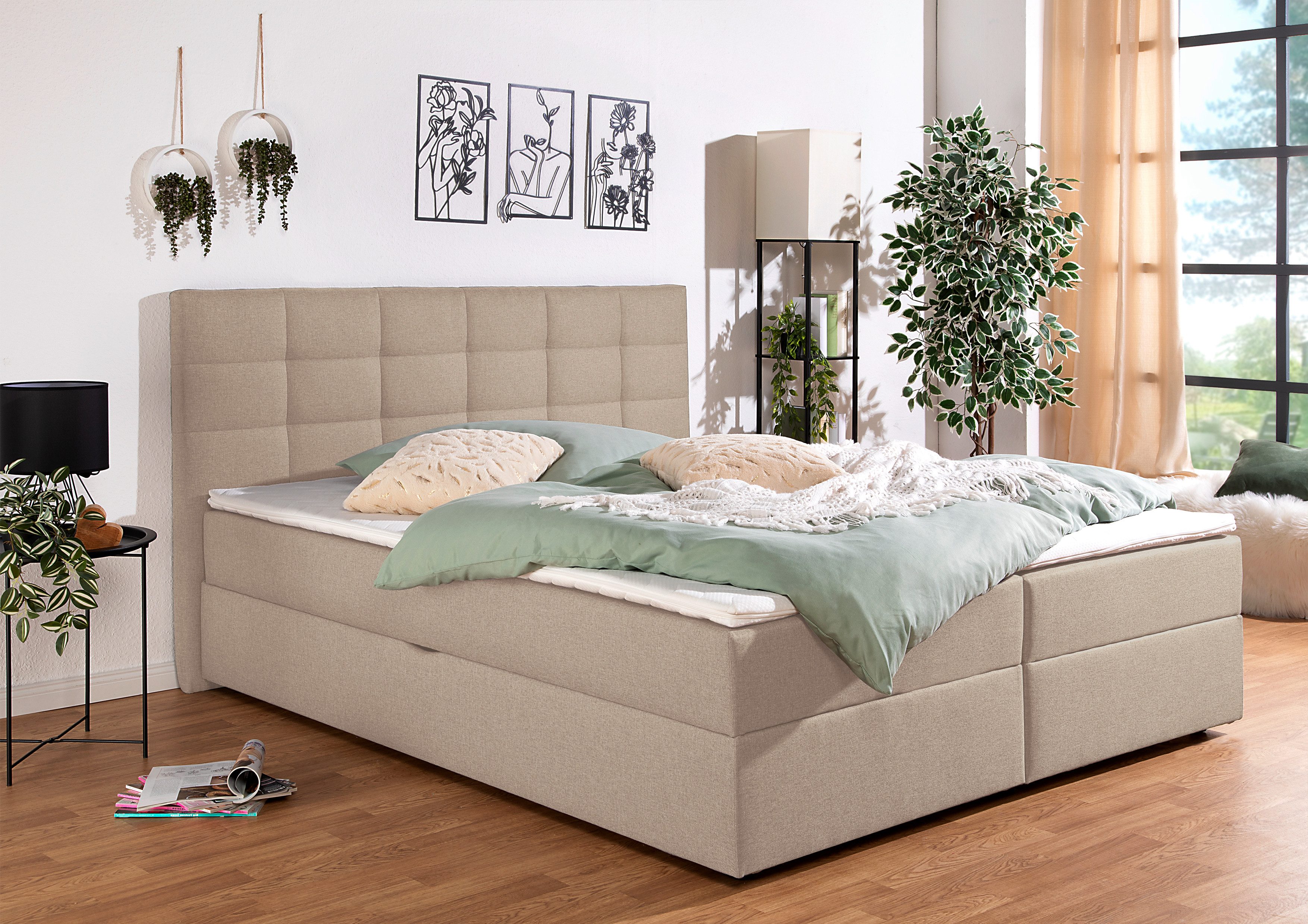 Home affaire Boxbett Ovalo auch in Überlänge erhältlich, wahlweise mit Bettkasten, in H2, H3 & H4 erhältlich