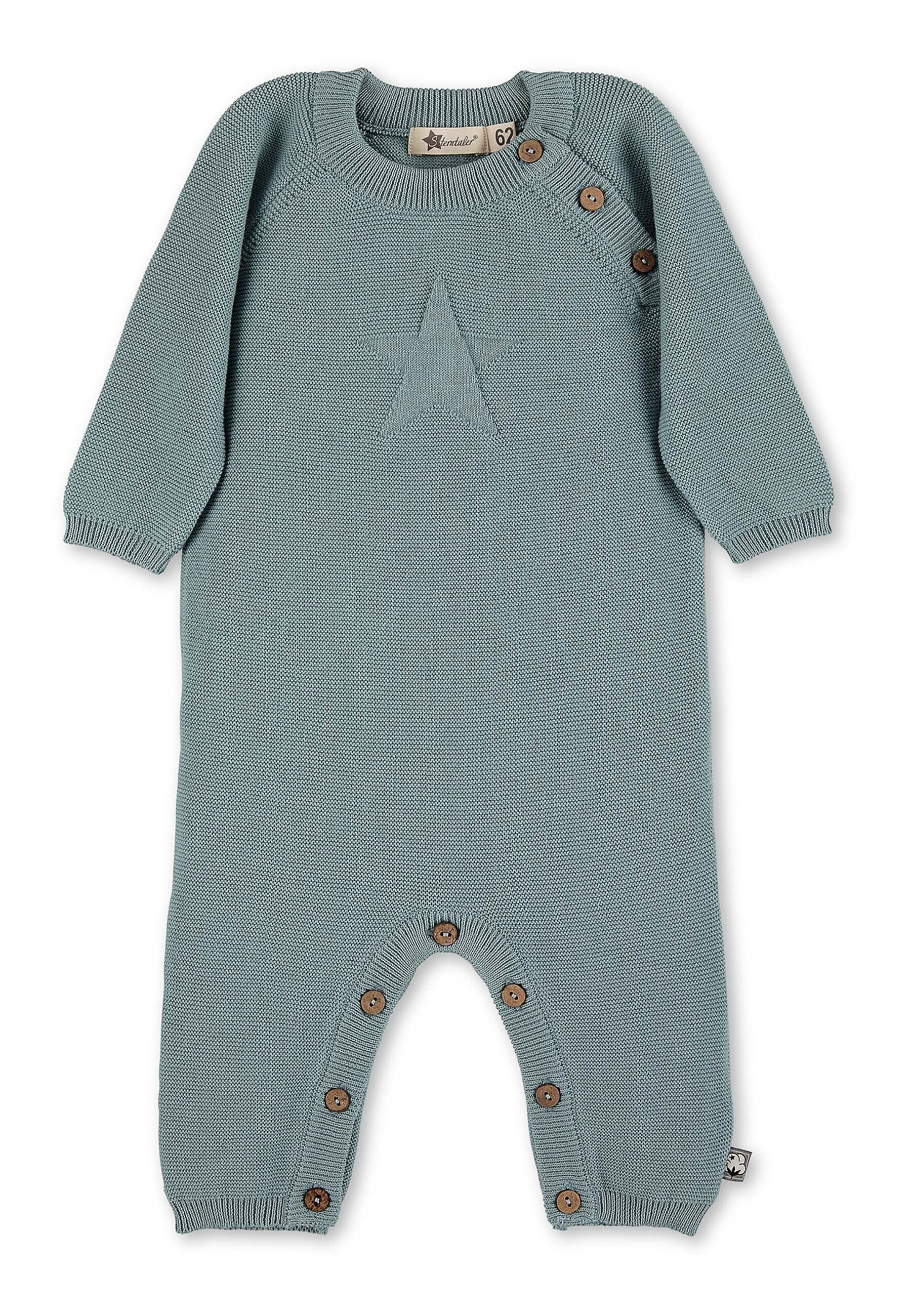 Sterntaler® Ползунки Sterntaler® GOTS Strick-Einteiler (1-tlg) GOTS-Strick-Einteiler aus Bio-Baumwolle, Sternstrick, Knopfleisten