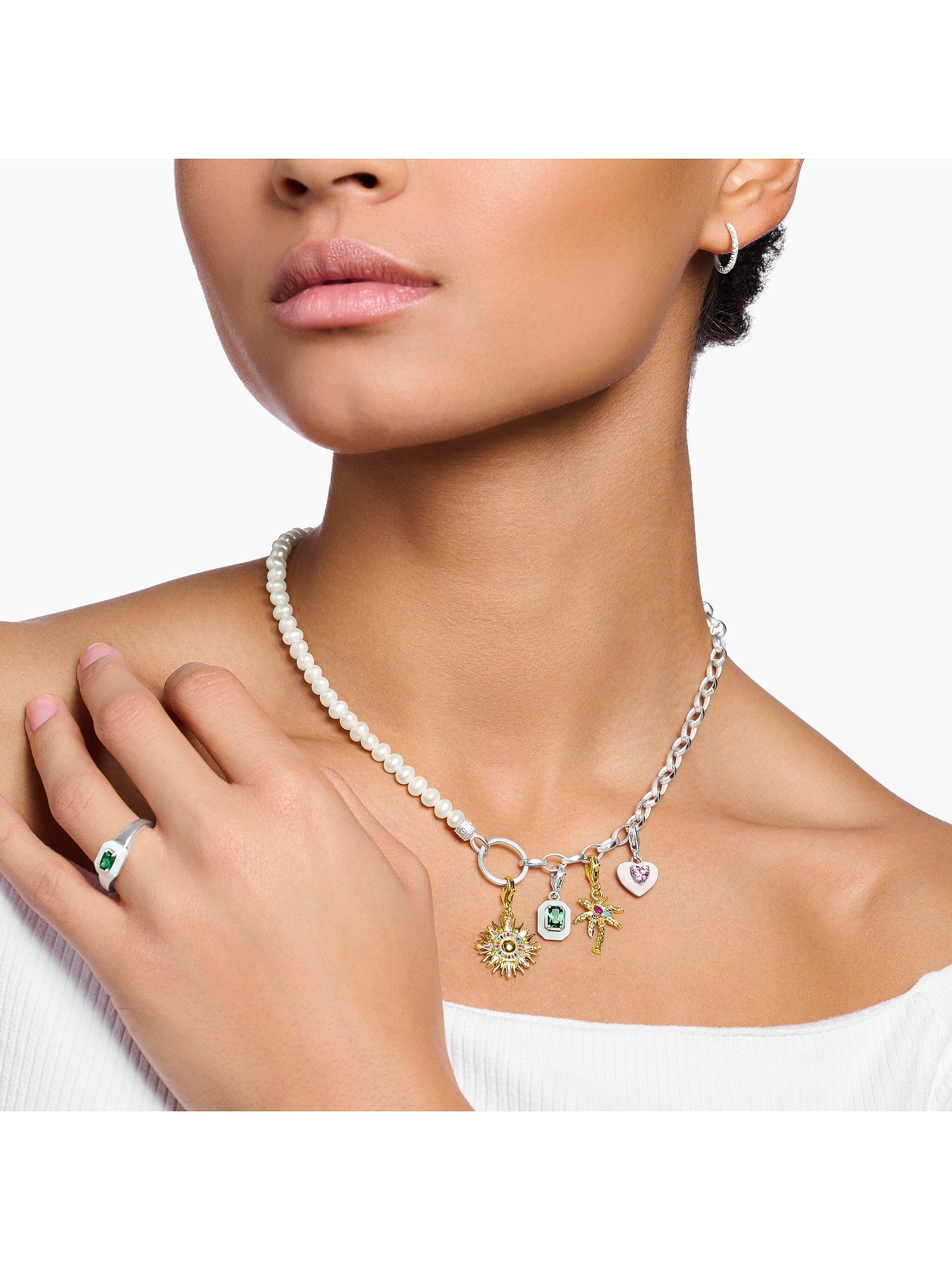 THOMAS SABO Silberkette weiß... THOMAS SABO Silberkette weiß...