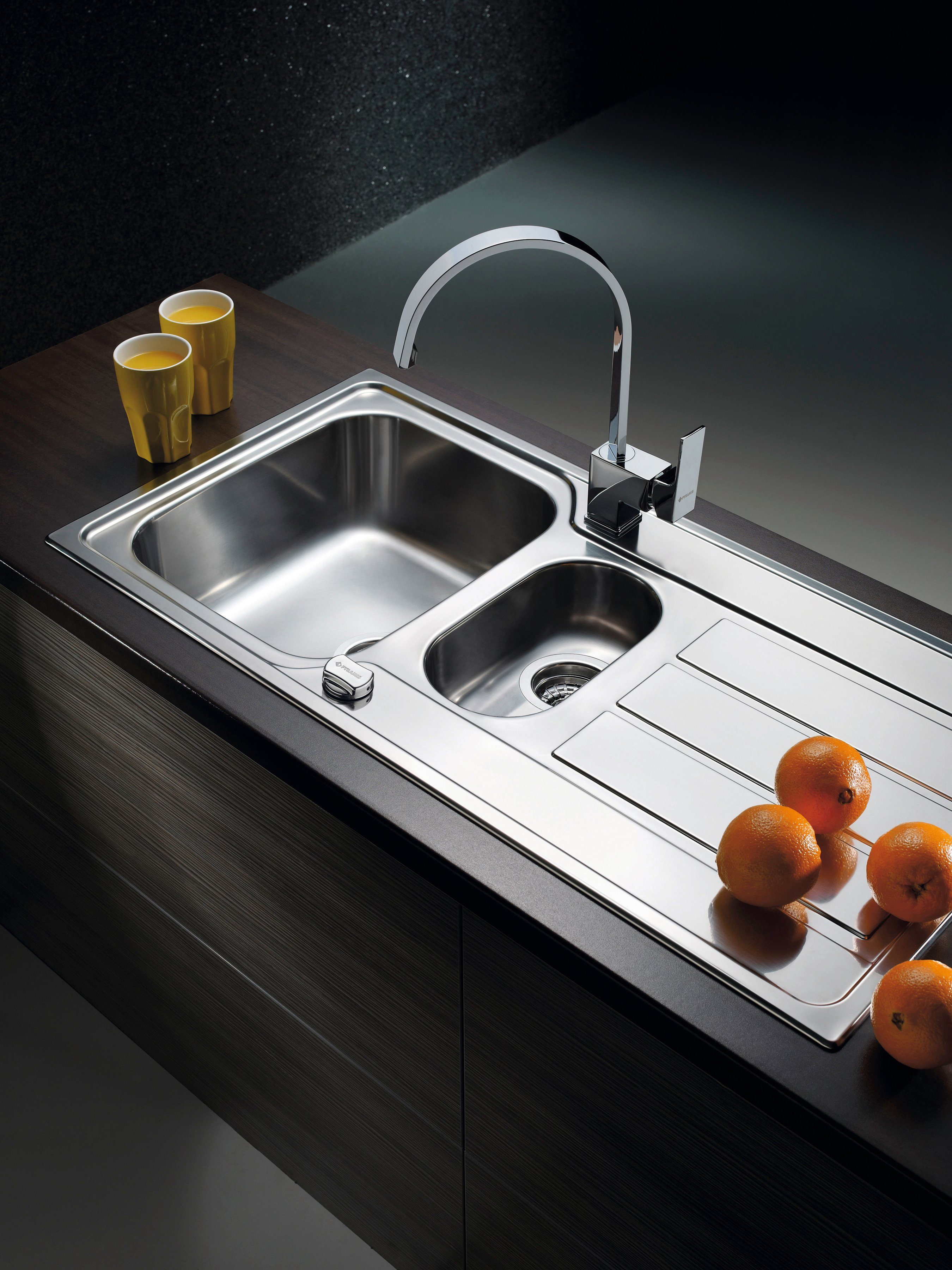 Pyramis Edelstahlspüle Athena, rechteckig, 100/50 cm