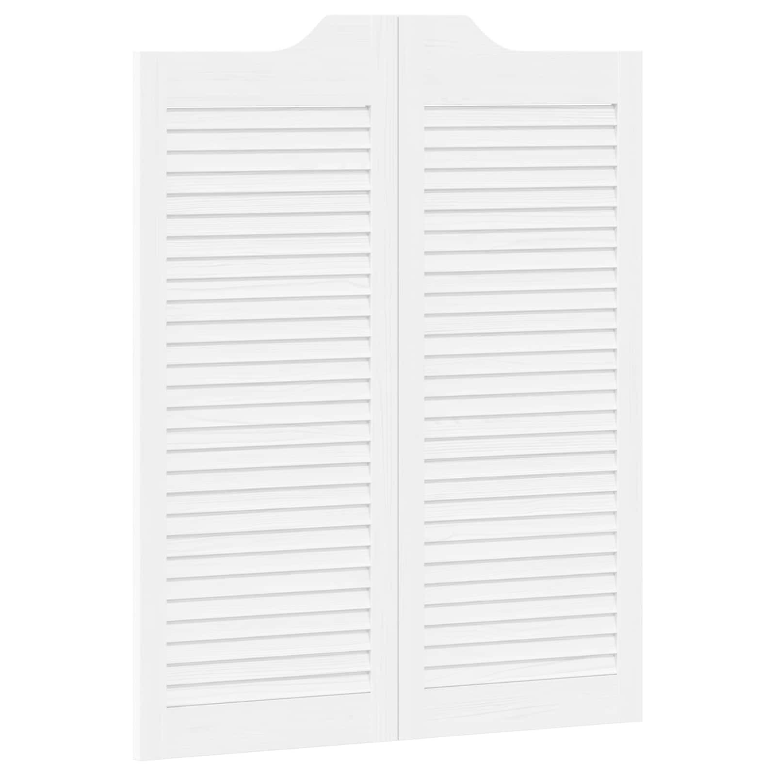 vidaXL Haustür Schwingtüren 100 x 40 cm Massives Kiefernholz Weiß (1-St)