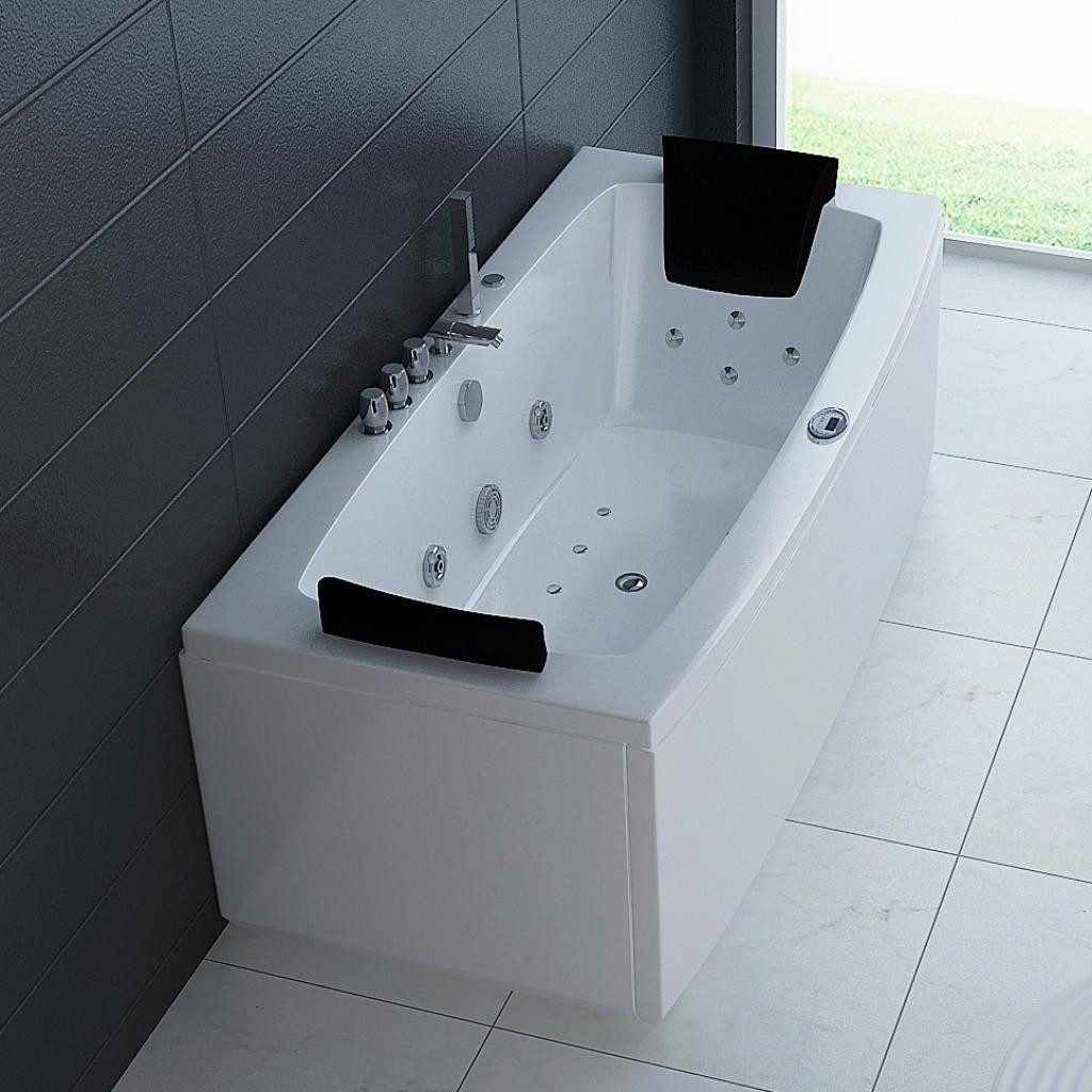 PureHaven Whirlpool 160x80 cm mit Heizung, Lichttherapie & Bluetooth-Soundsystem