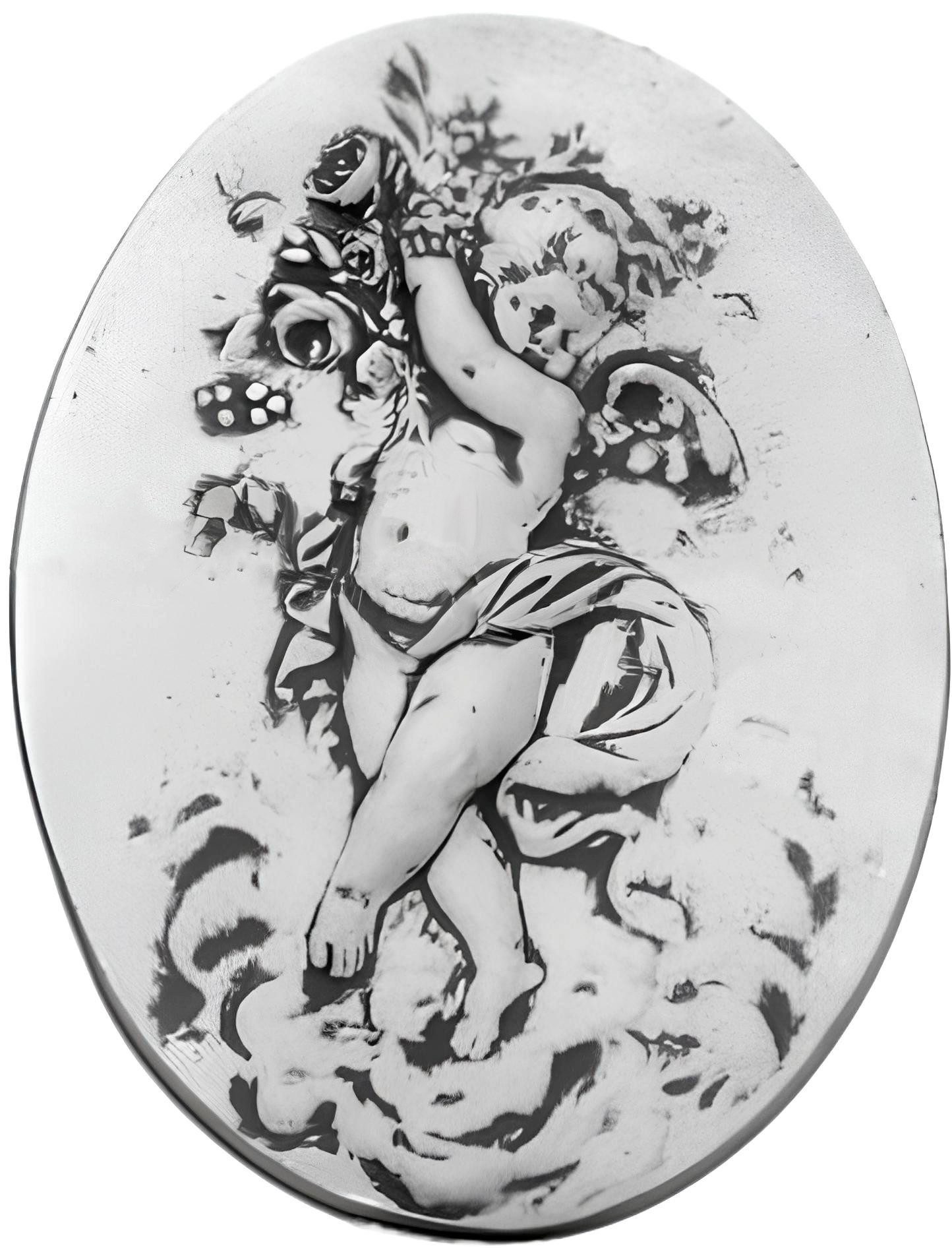 Xlmoebel Engelfigur Engel-Steinrelief für Kinderzimmer aus Steinguss (Engelfigur), Hergestellt in Europa