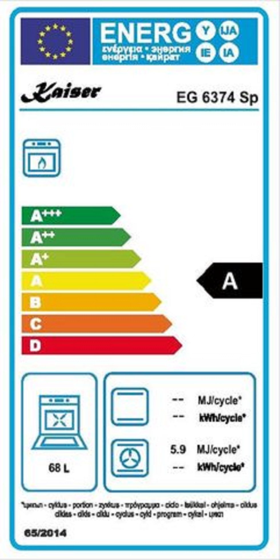 Energieeffizienzklasse: 