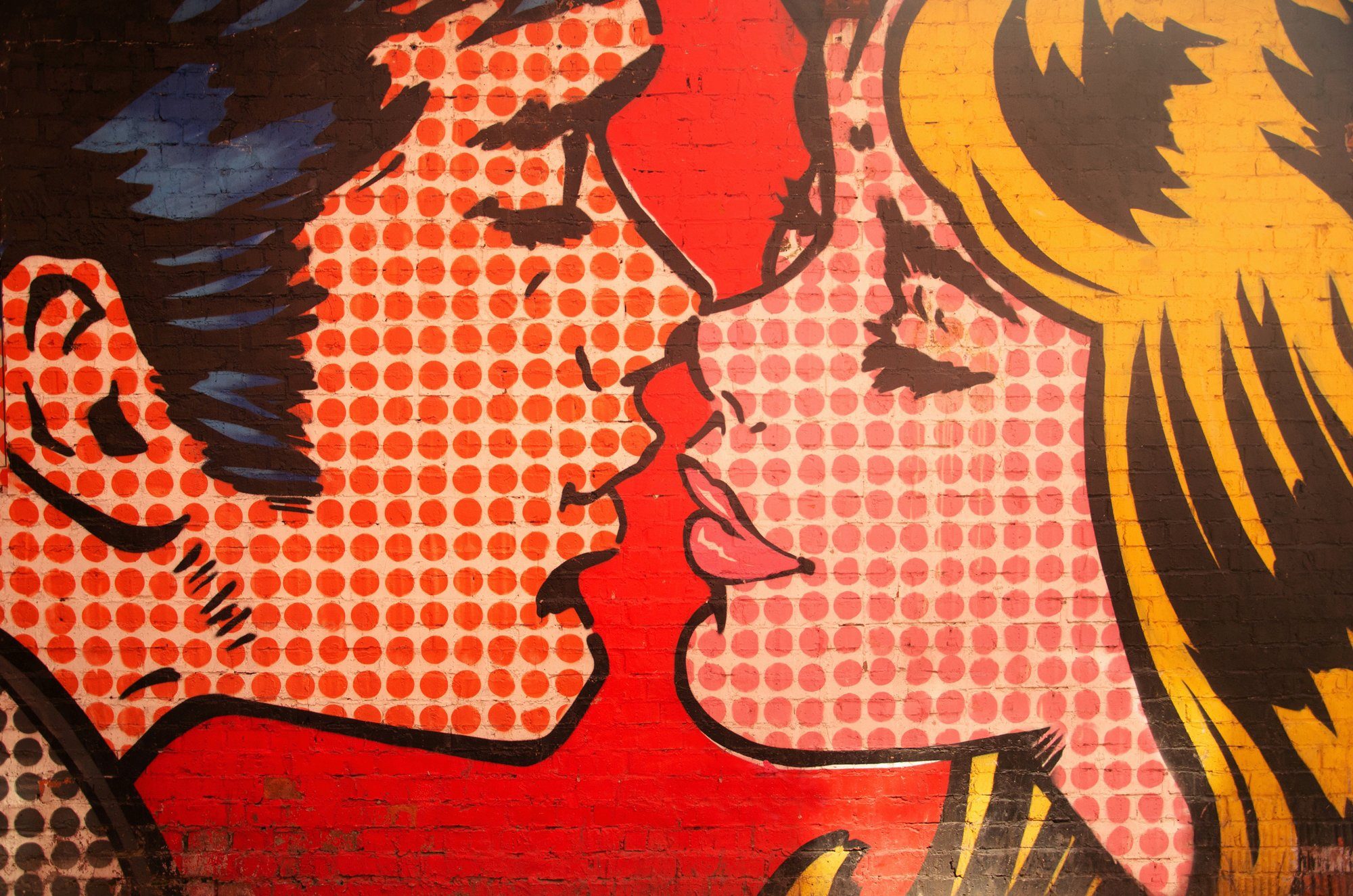 Papermoon Fototapete POP ART GRAFFITI-MAUER KUNST FANTASIE MUSTER STRUKTUR