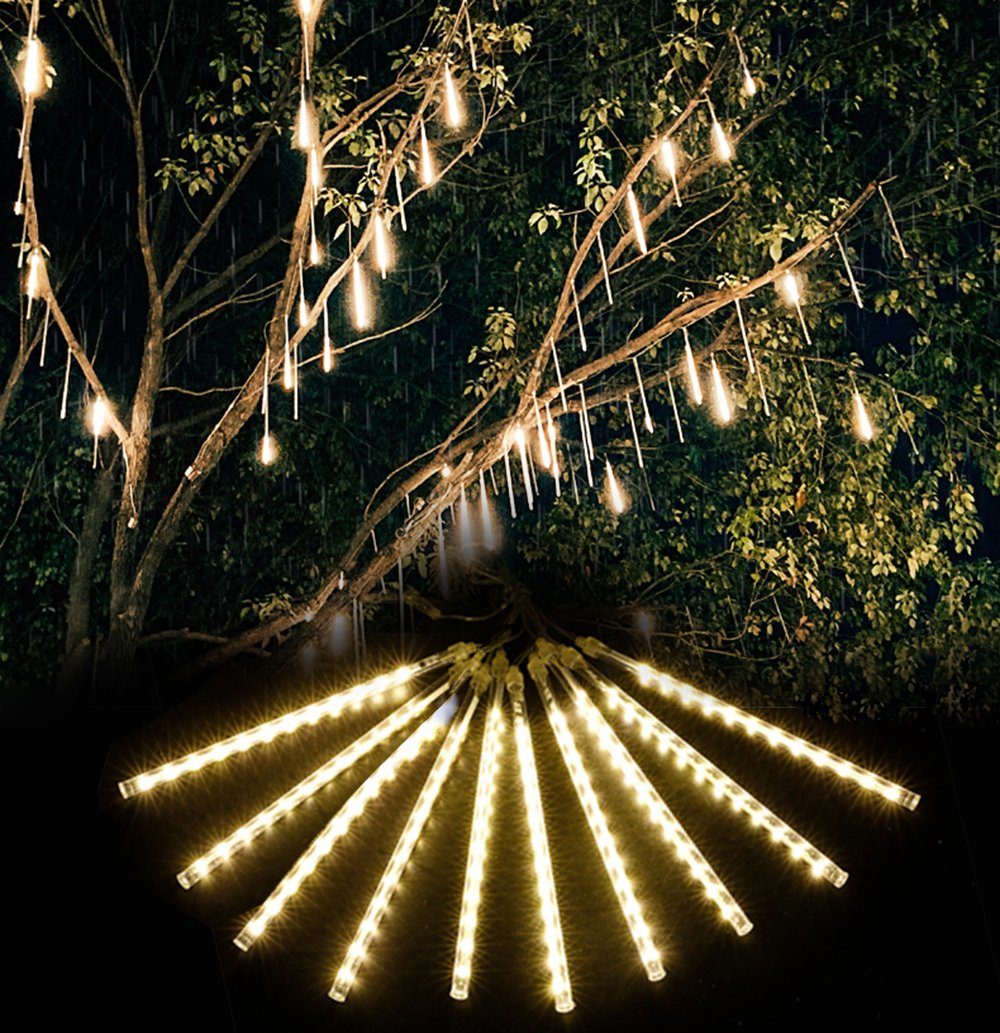 Salcar LED-Lichterkette »4,5m LED Lichterkette Außen Eiszapfer Weihnachten  Lichterkette 5m Zuleitung Weihnachtsbeleuchtung Deko Eisregen Lichterkette  Kaltweiß / Bunt«, IP44 wasserdicht, 10 Spiralen mit 360 LEDs online kaufen  | OTTO