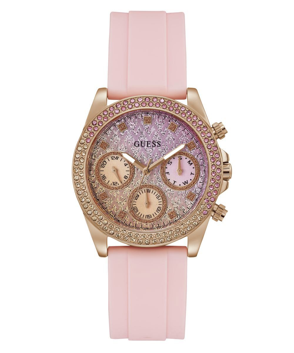 Quarzuhr Sparkling Pink Multifunktion Roségoldfarben