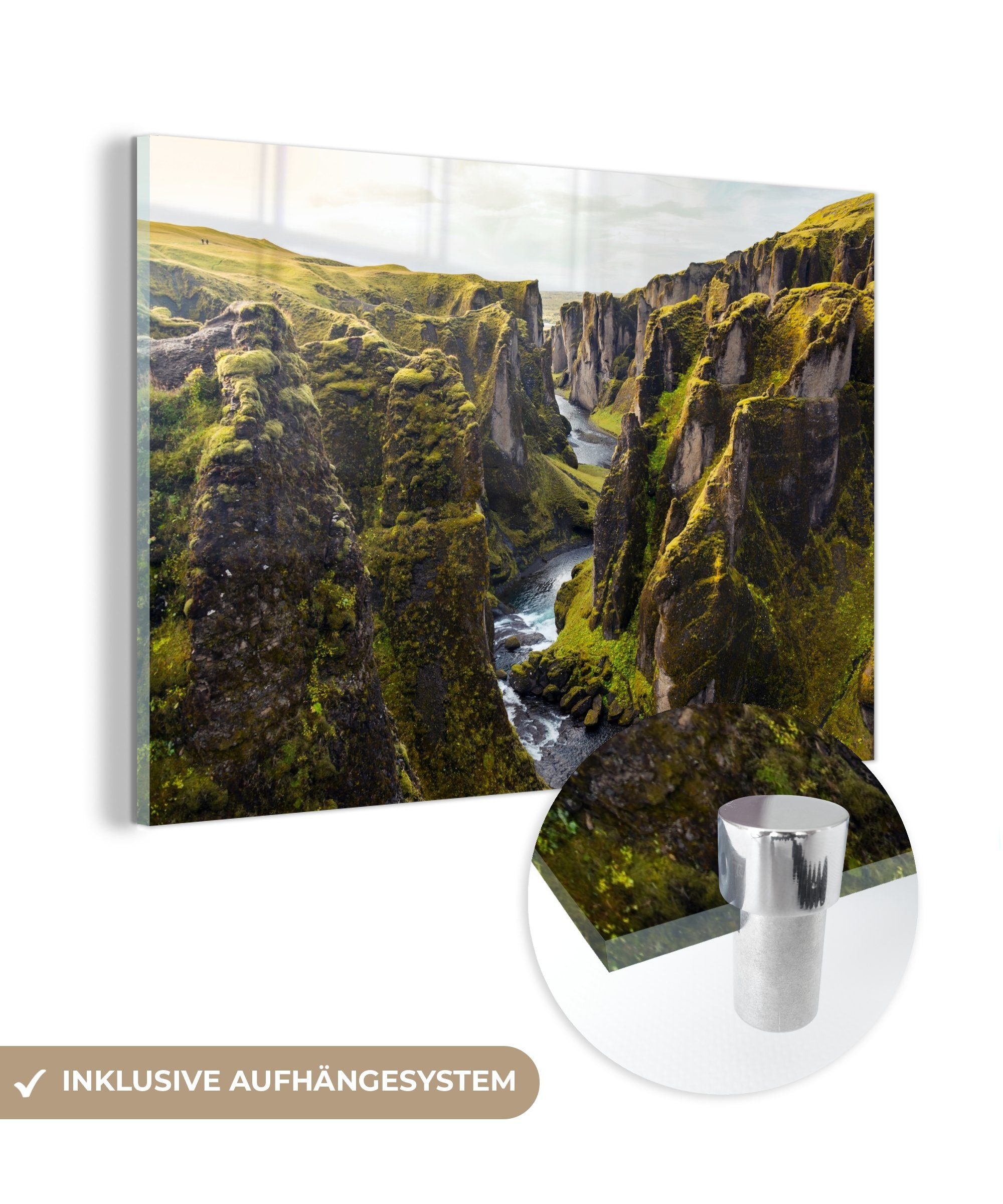 MuchoWow Acrylglasbild Die Sonne geht in Island auf, (1 St), Acrylglasbilder Wohnzimmer & Schlafzimmer