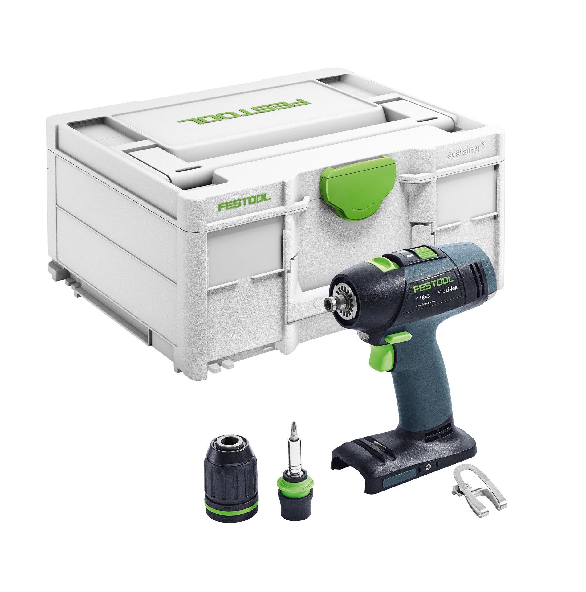 FESTOOL Akku-Schrauber T 18+3-Basic 18 V 50 Nm Brushless + Systainer (576448)