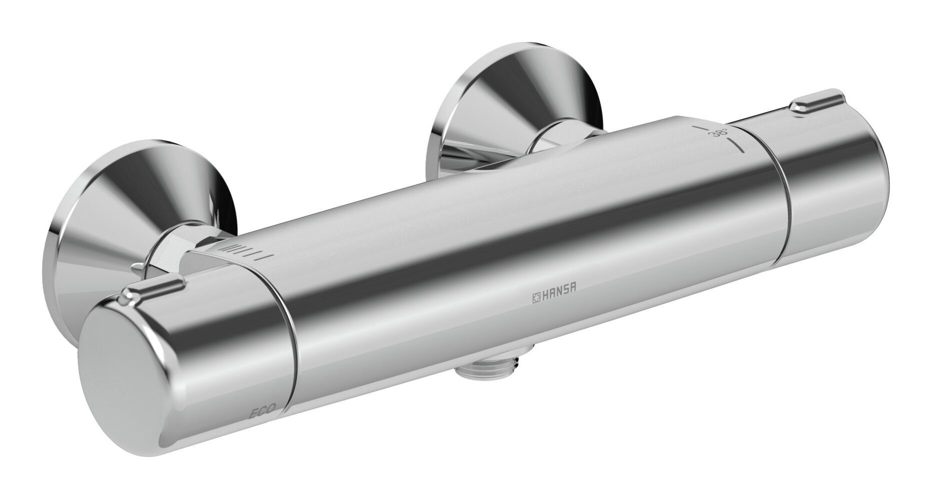 HANSA Brausethermostat Hansamicra BrauseBatterie f. Wandaufbau m. Verbrühschutz o. Vorabsperrung